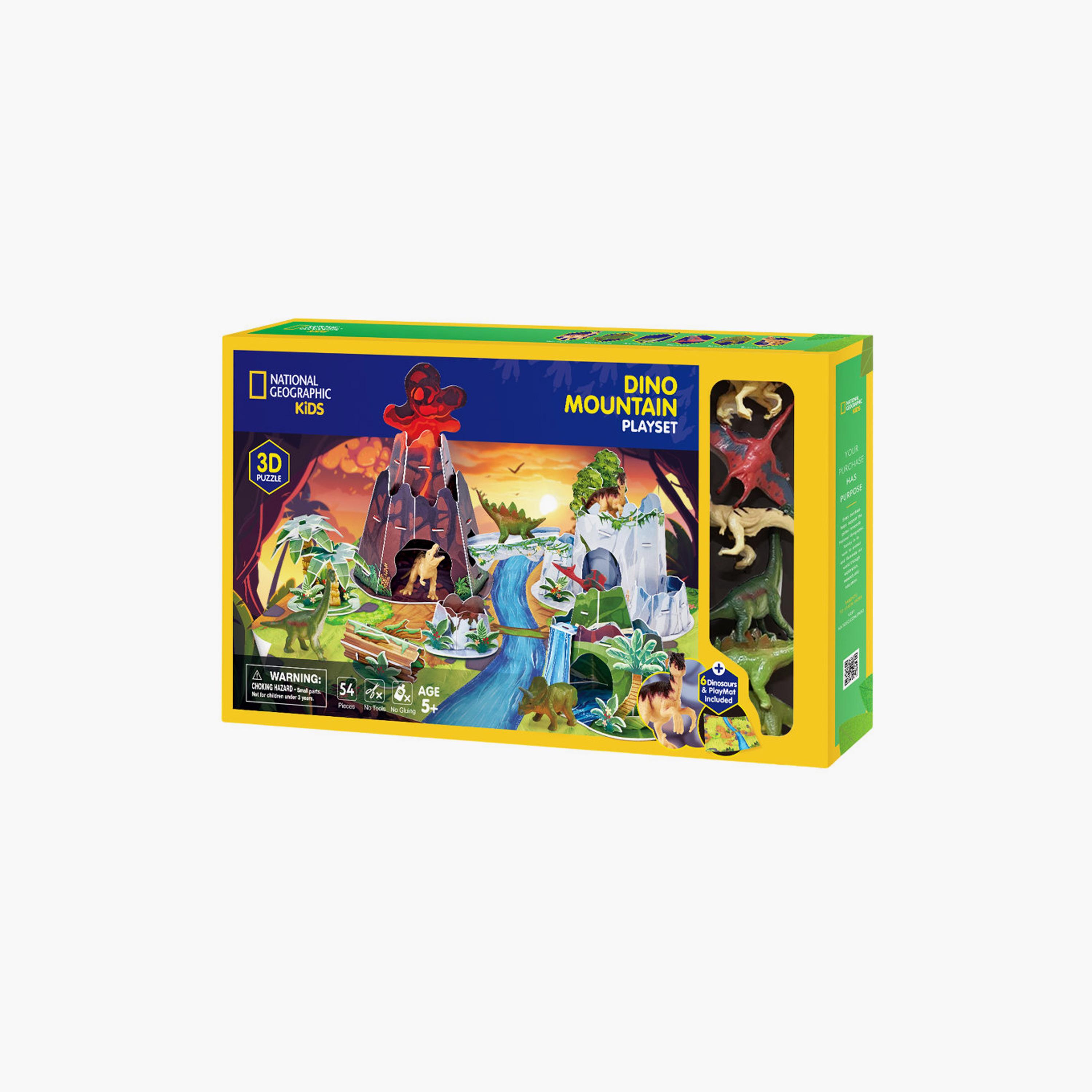 National Geographic 54-Piece 3D Puzzle Dino Mountain Playset-toys-indoortoys-puzzles-image-2