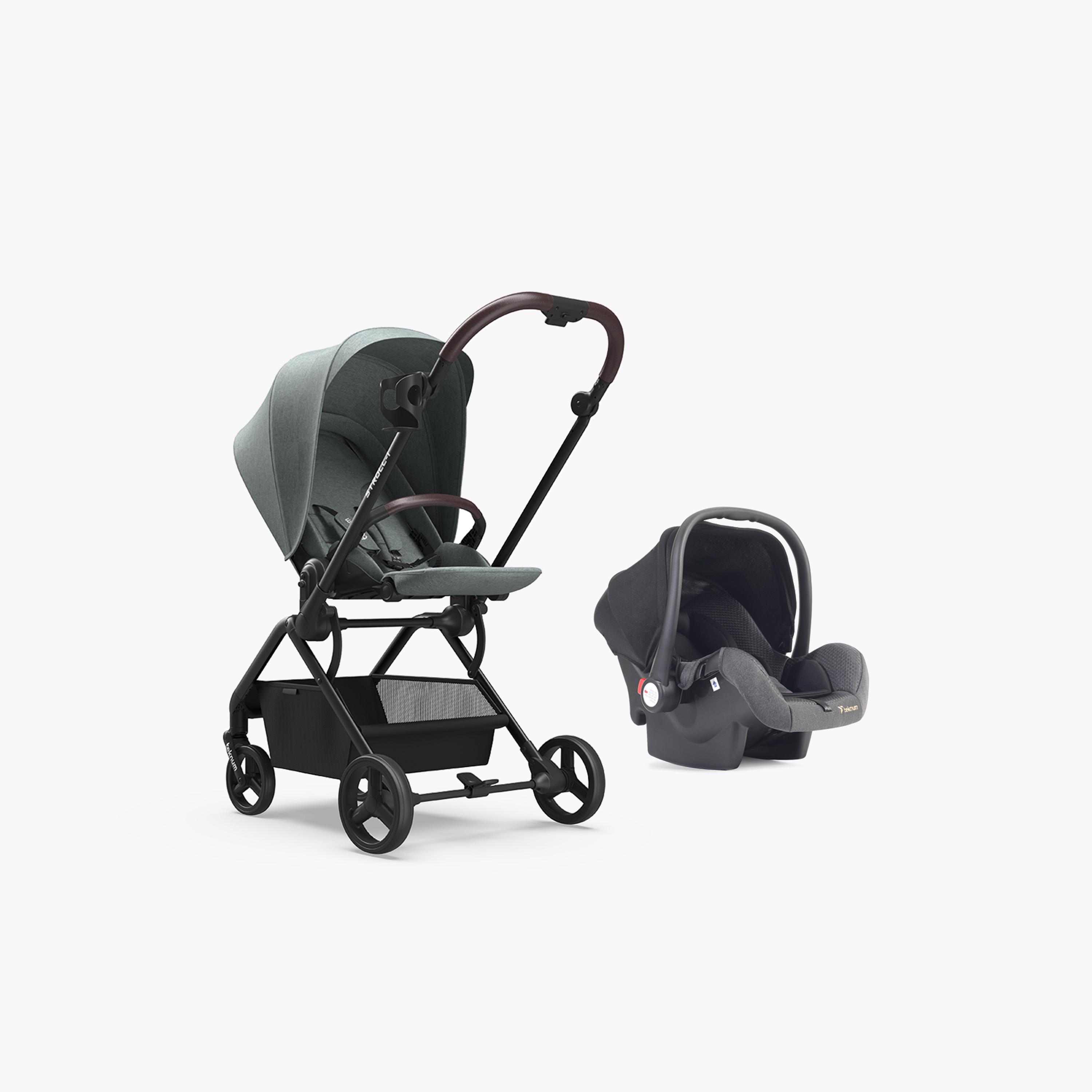 Teknum Reversible Travel Stroller with Car Seat - Olive Green-baby-gear-strollersandprams-travelsystems-image-10