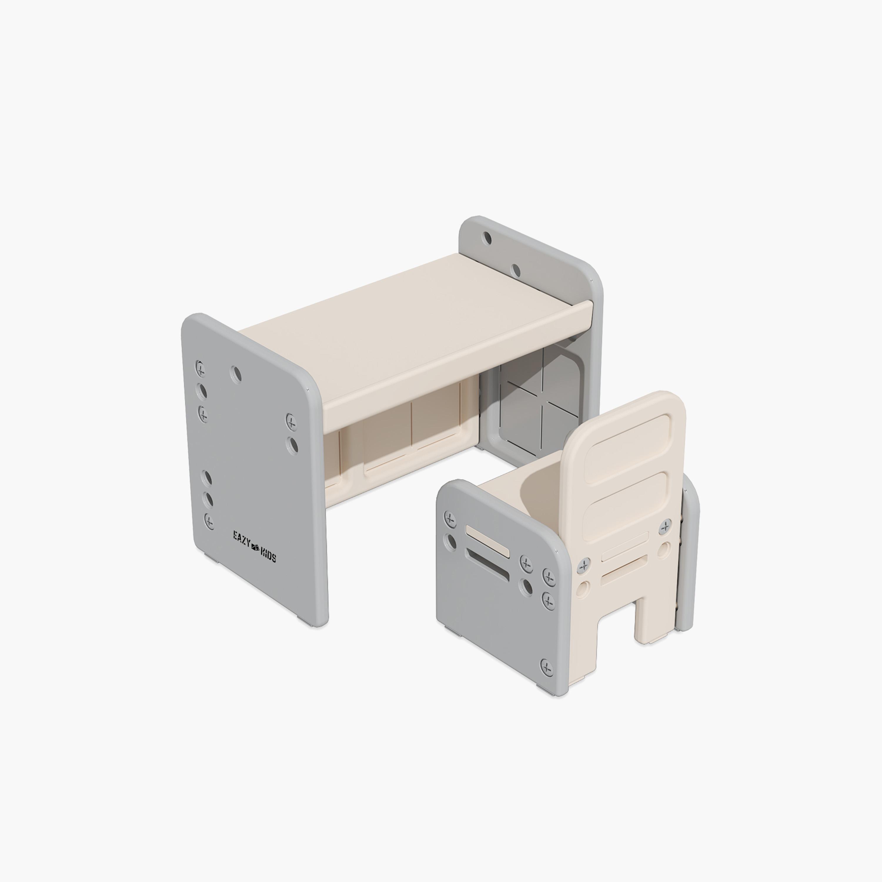 طقم طاولة وكرسي بزاوية قابلة للتعديل من إيزي كيدز - رمادي-baby-nursery-furniture-chairsandtables-image-9