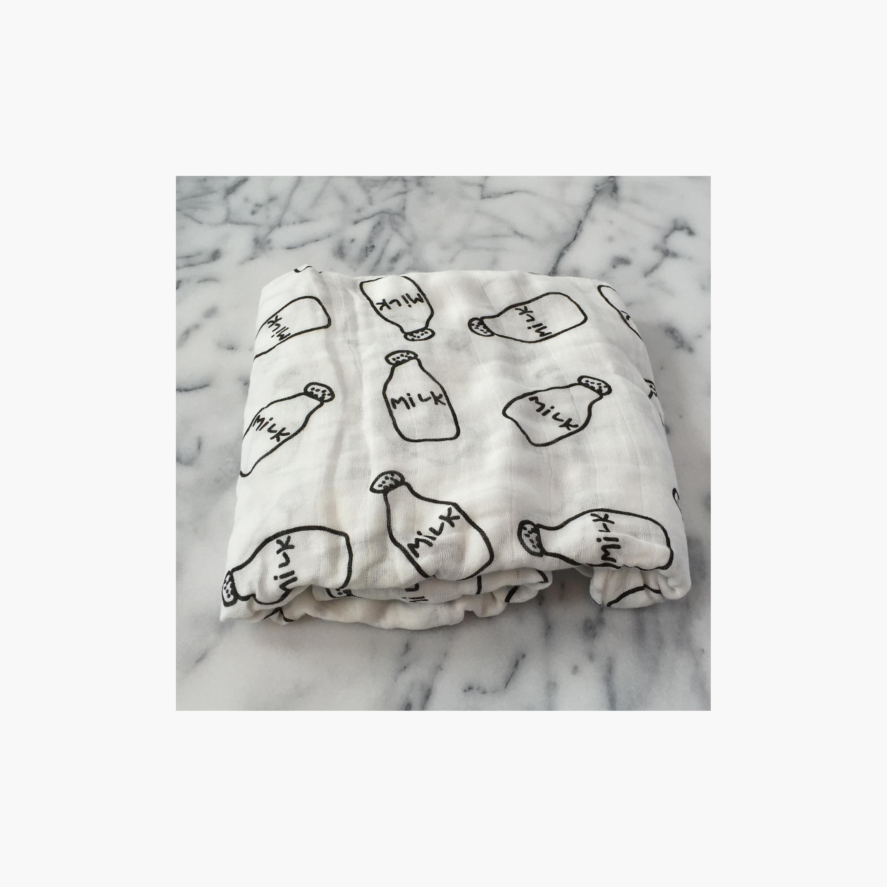Eazy Kids Milk Bottle Printed Muslin Swaddle & Bib Set – XL-baby-nursery-blanketsandswaddles-blanketsandquilts-image-10
