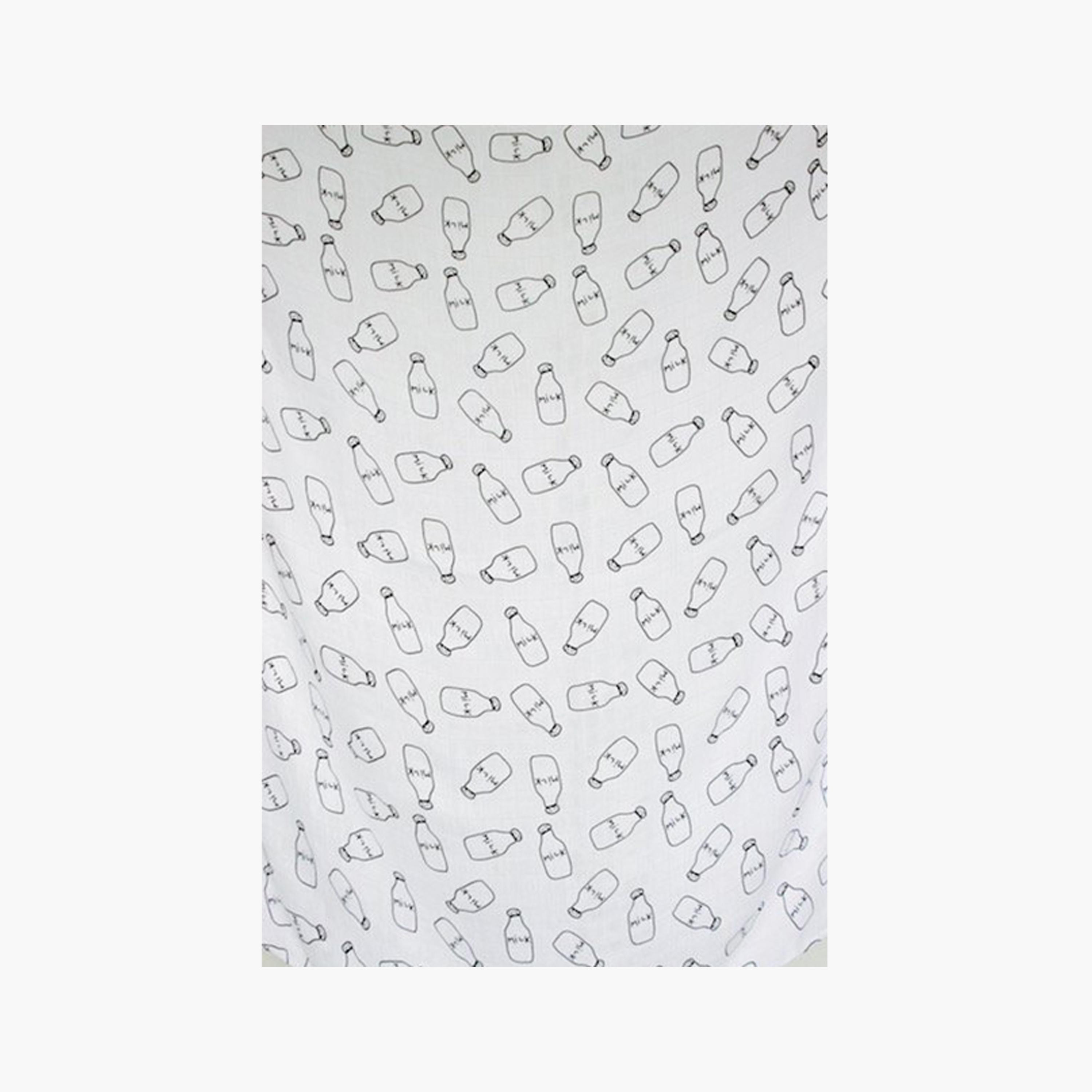 Eazy Kids Milk Bottle Printed Muslin Swaddle & Bib Set – XL-baby-nursery-blanketsandswaddles-blanketsandquilts-image-4