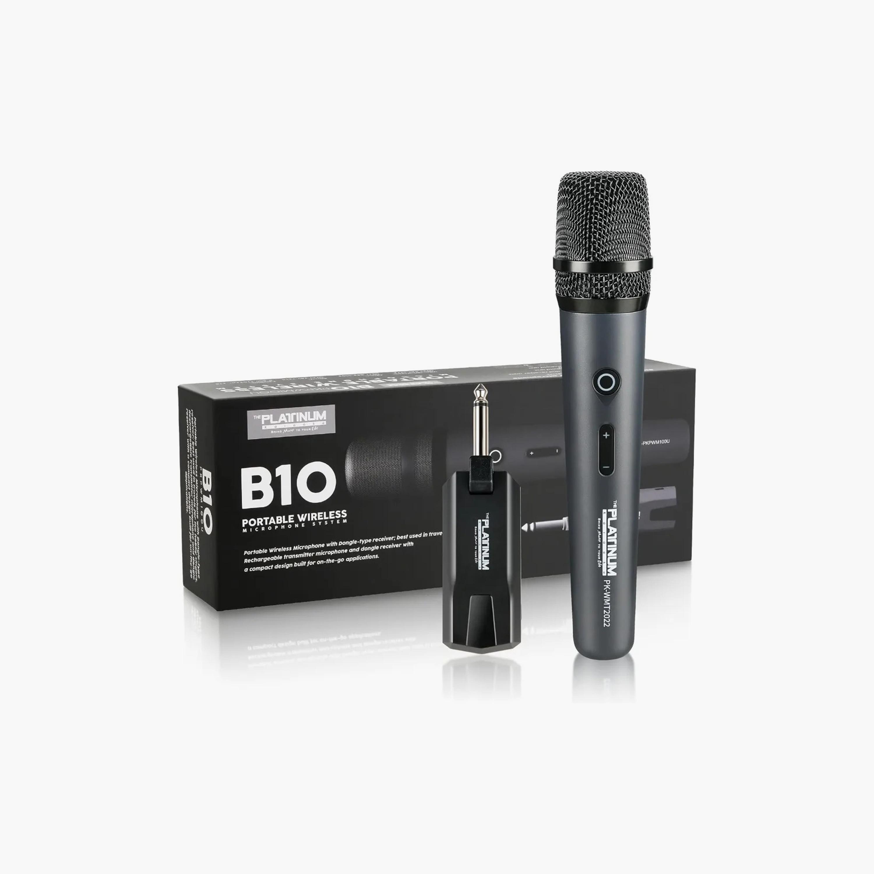 Platinum Karaoke Rechargeable Wireless Microphone, High Vocal Quality, UHF Receiver, Plug & Play-electronics-speakers-image-1