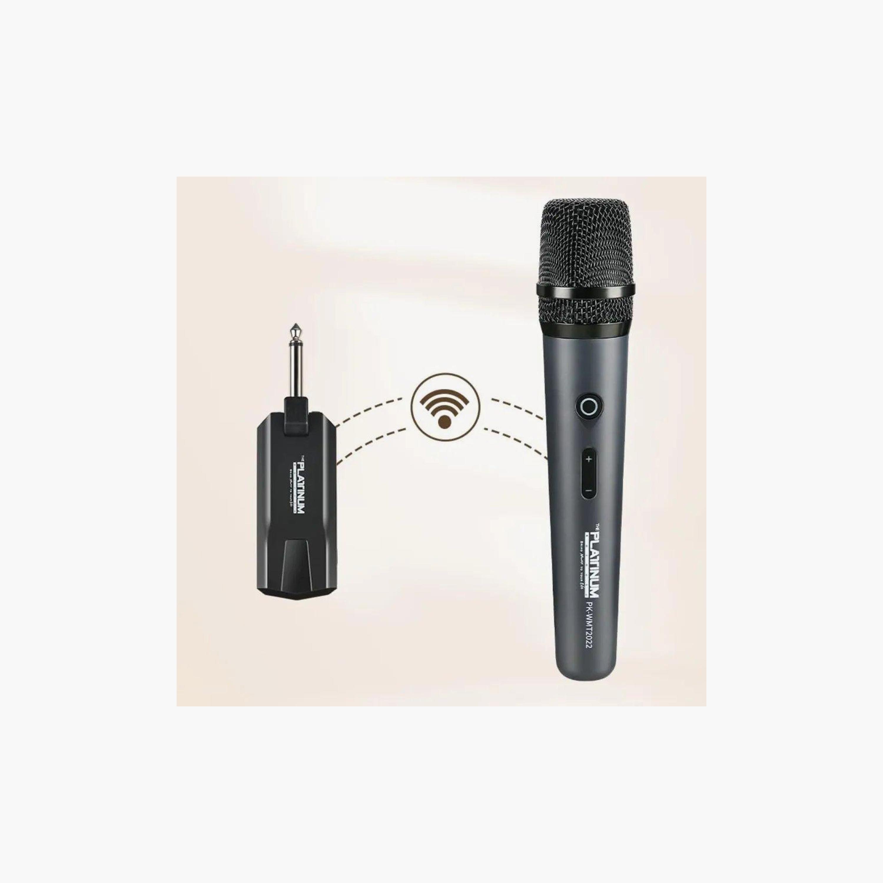 Platinum Karaoke Rechargeable Wireless Microphone, High Vocal Quality, UHF Receiver, Plug & Play-electronics-speakers-image-2