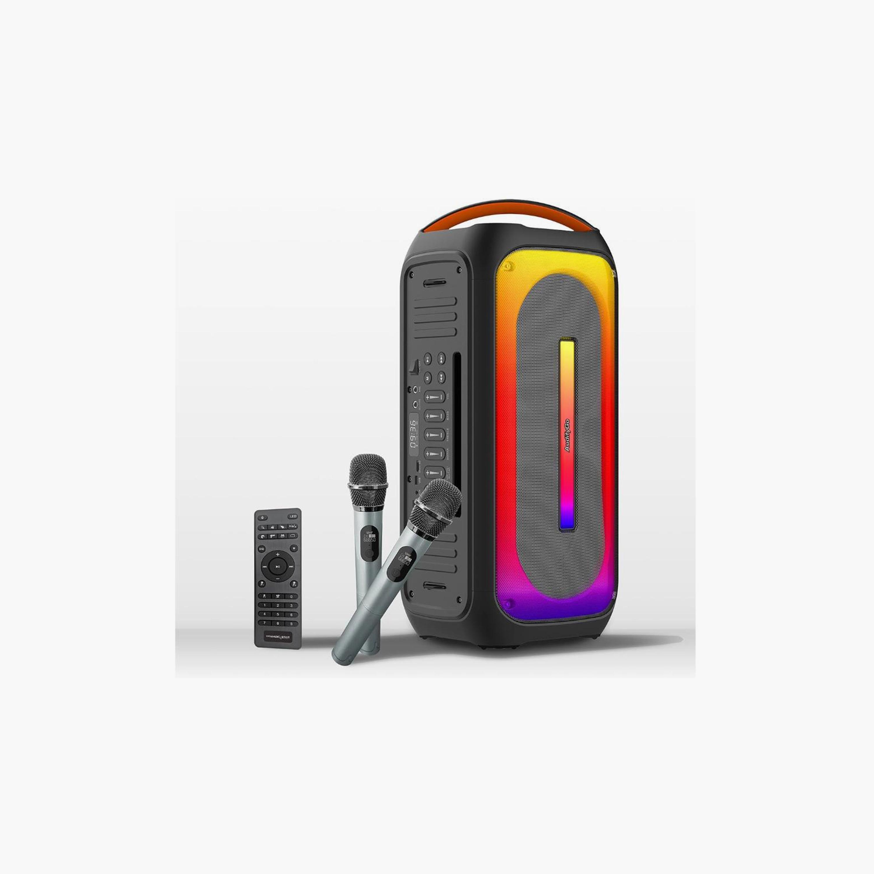 Magic Star AudifyGo Portable Karaoke 60W Speaker with 2 UHF Wireless Microphones | BB360-electronics-speakers-image-1