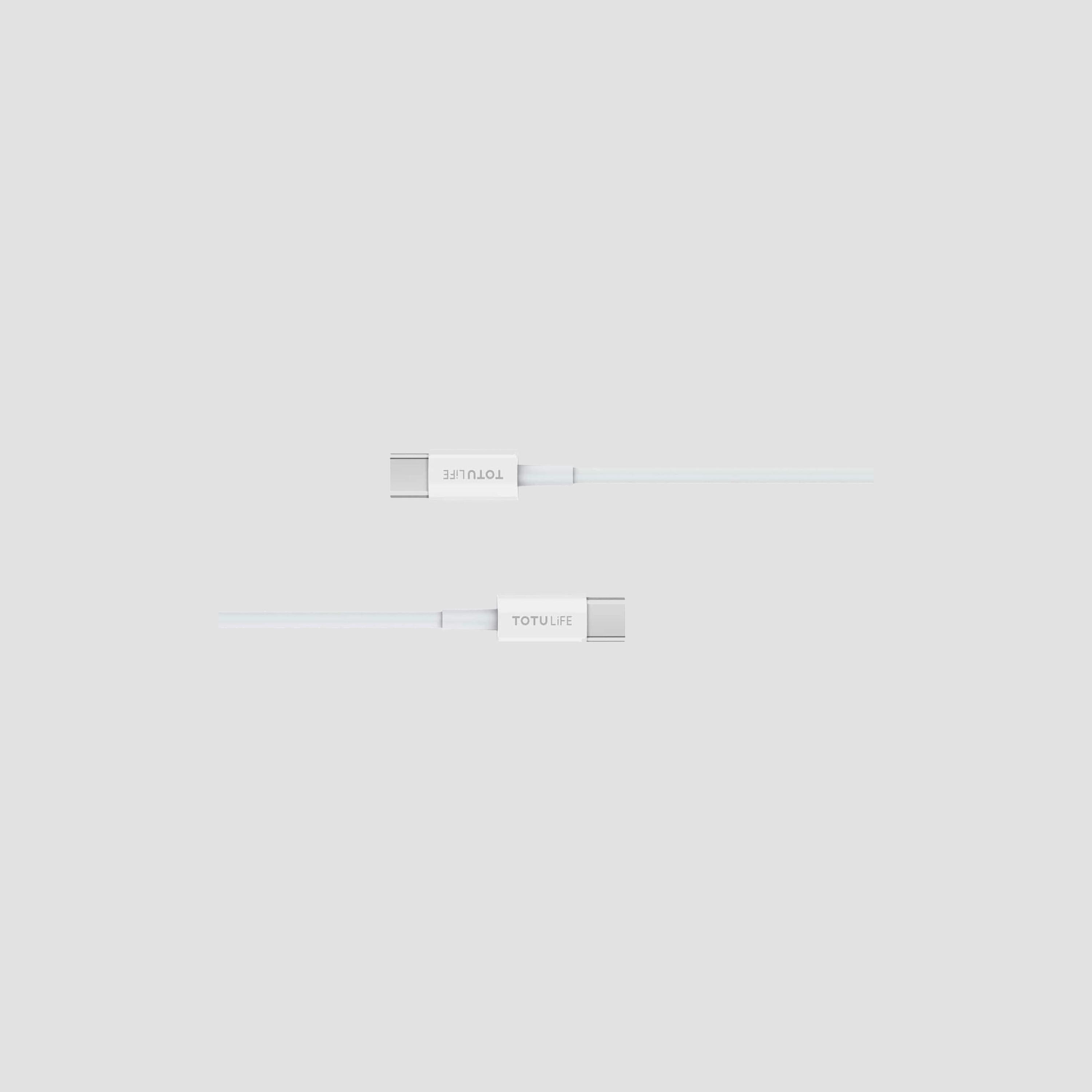 كابل توتوديزاين سلسلة بيور USB-C إلى USB-C بطول 2 متر أبيض | T-CBPRCC2WH-electronics-accessories-mobileaccesories-image-2