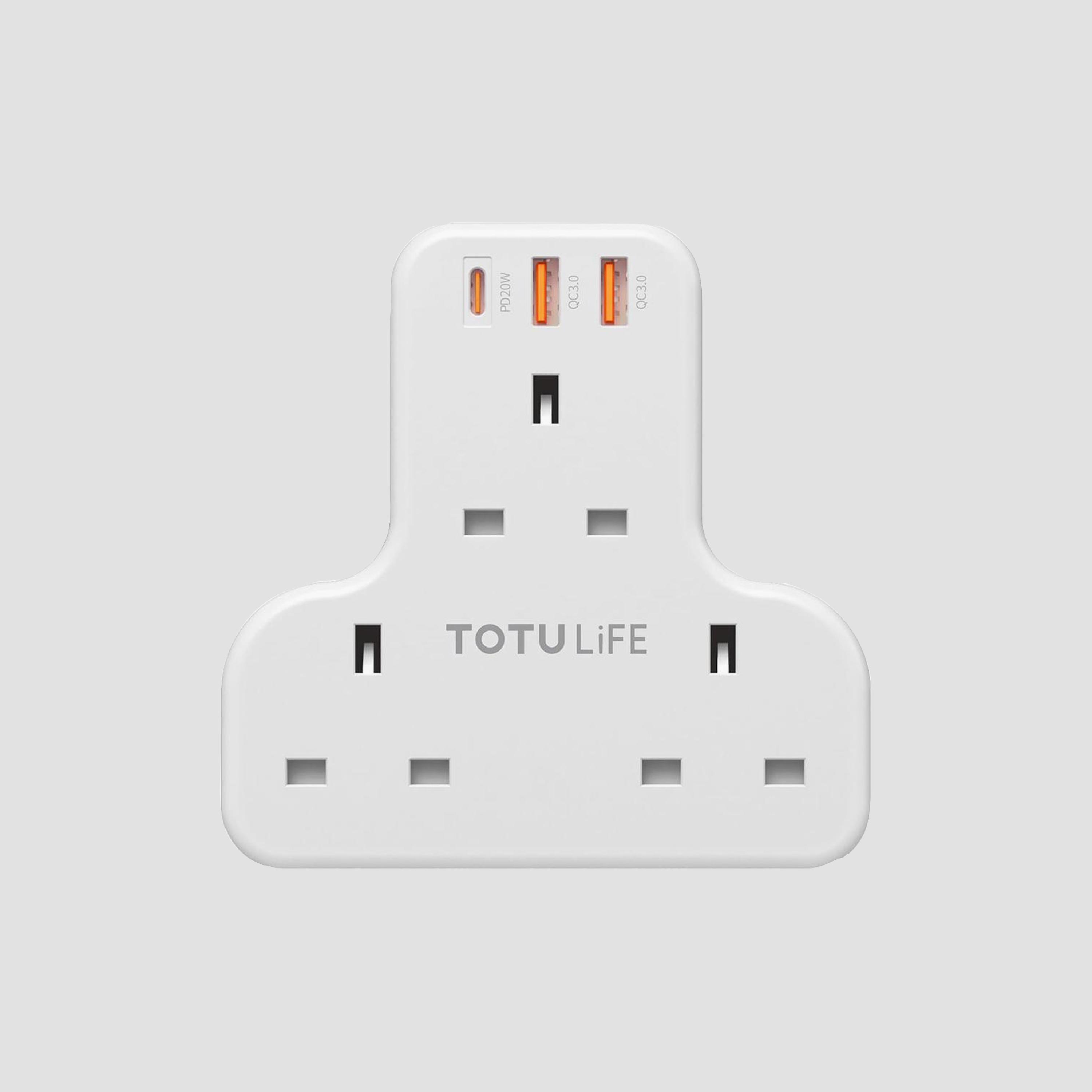 Totudesign Power Socket + PD 2 in 1 Cable 20W White | T-COMSOCBLW-electronics-portabledevices-image-1