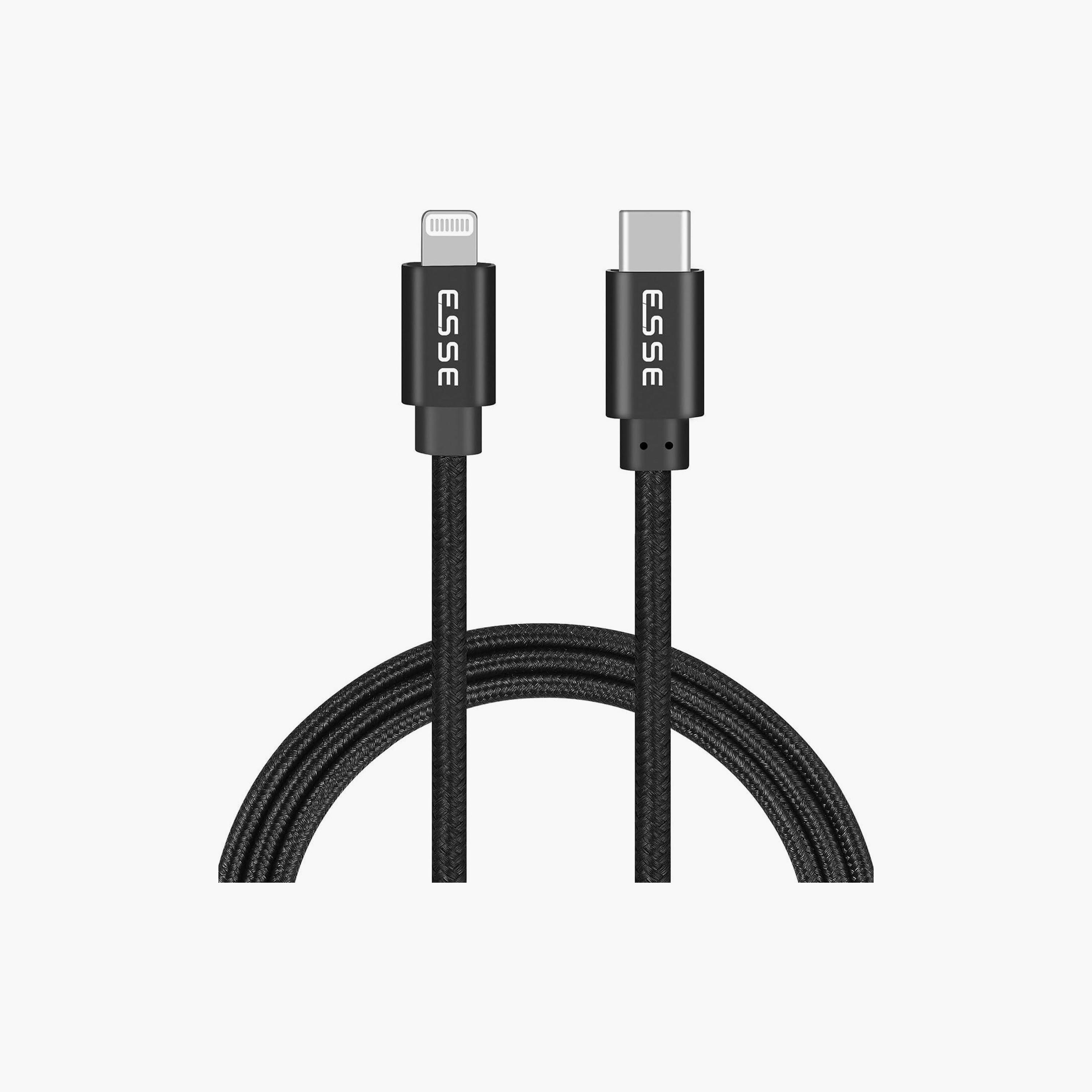 Esse Lightning To Type C Fast Charging Cable 1M Black | ECB-TYCL17033-electronics-accessories-mobileaccesories-image-1