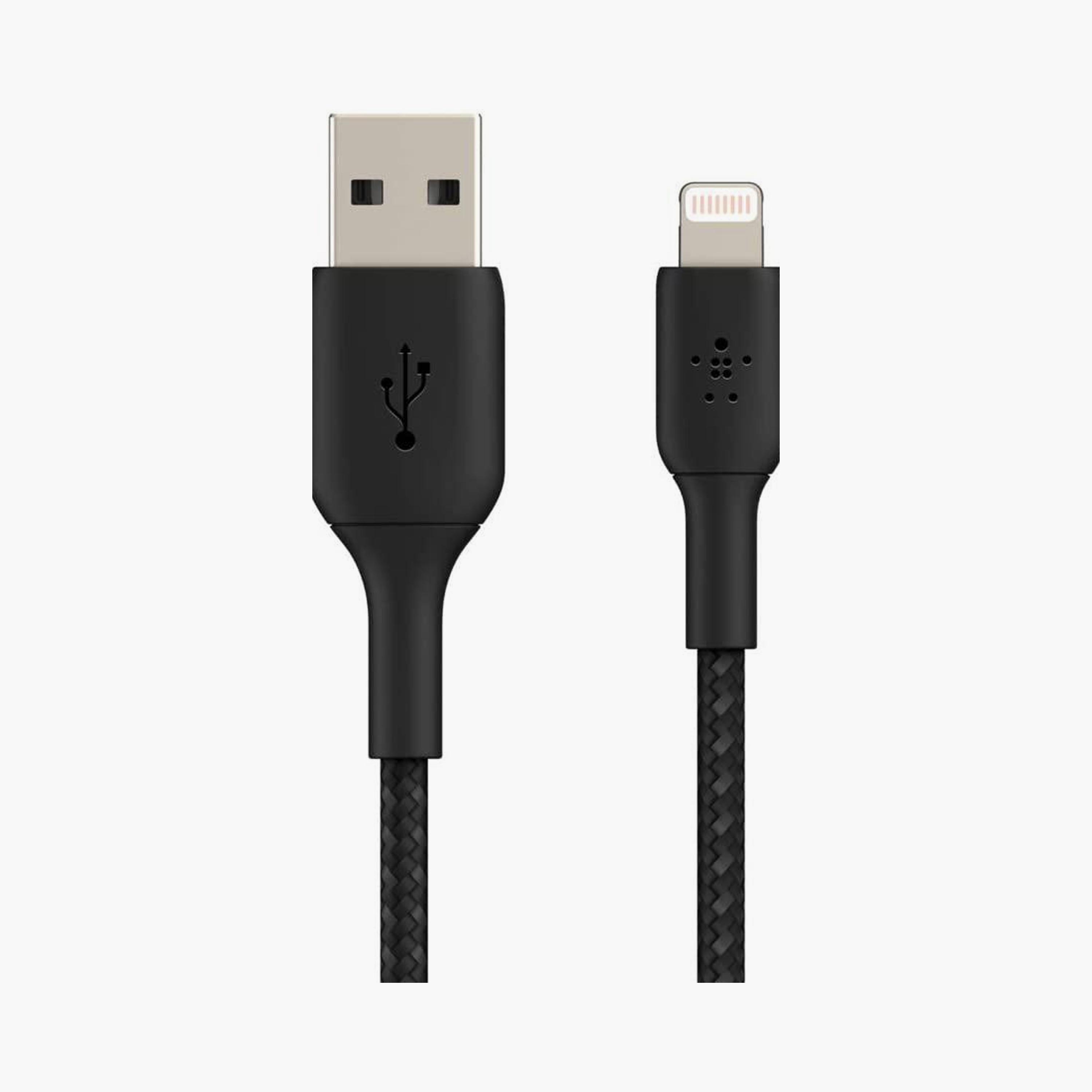 كابل شحن ايفون من بيلكن Lightning إلى USB بطول 1 متر أسود | BKN-CAA002BT1MBK-electronics-accessories-mobileaccesories-image-1