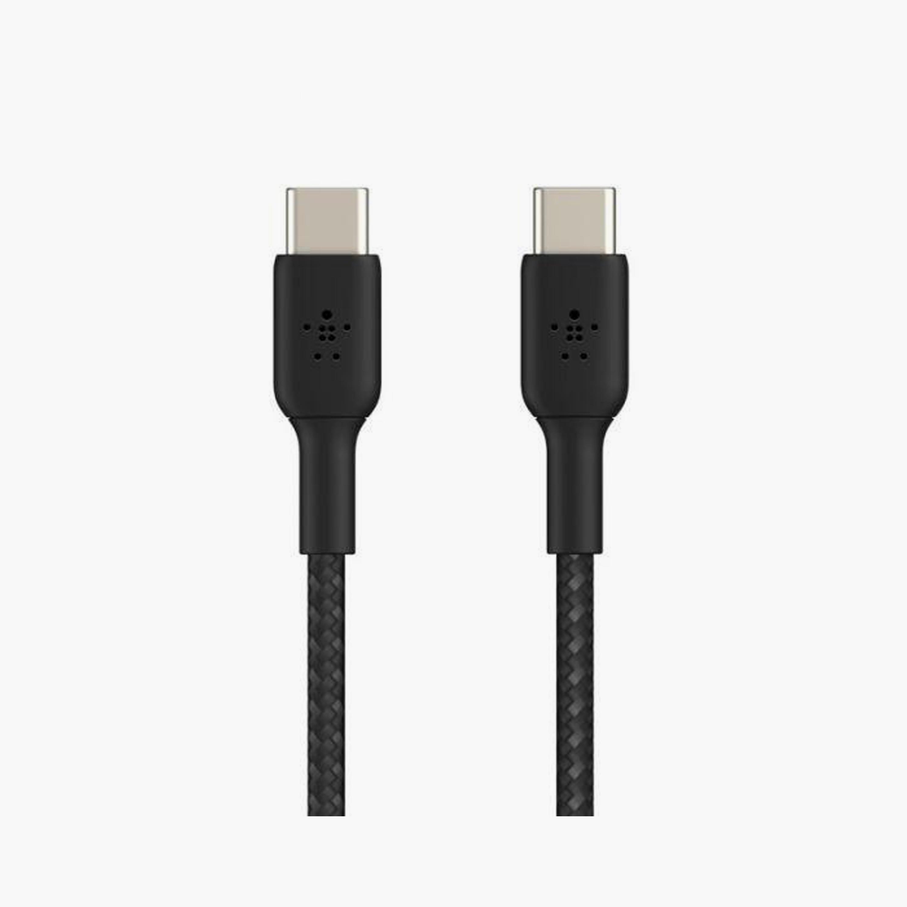 Belkin Braided USB-C To USB-C Lightning Cable Black | BL-CBL-USB.C-USB.C-1M-BLK-electronics-accessories-mobileaccesories-image-1