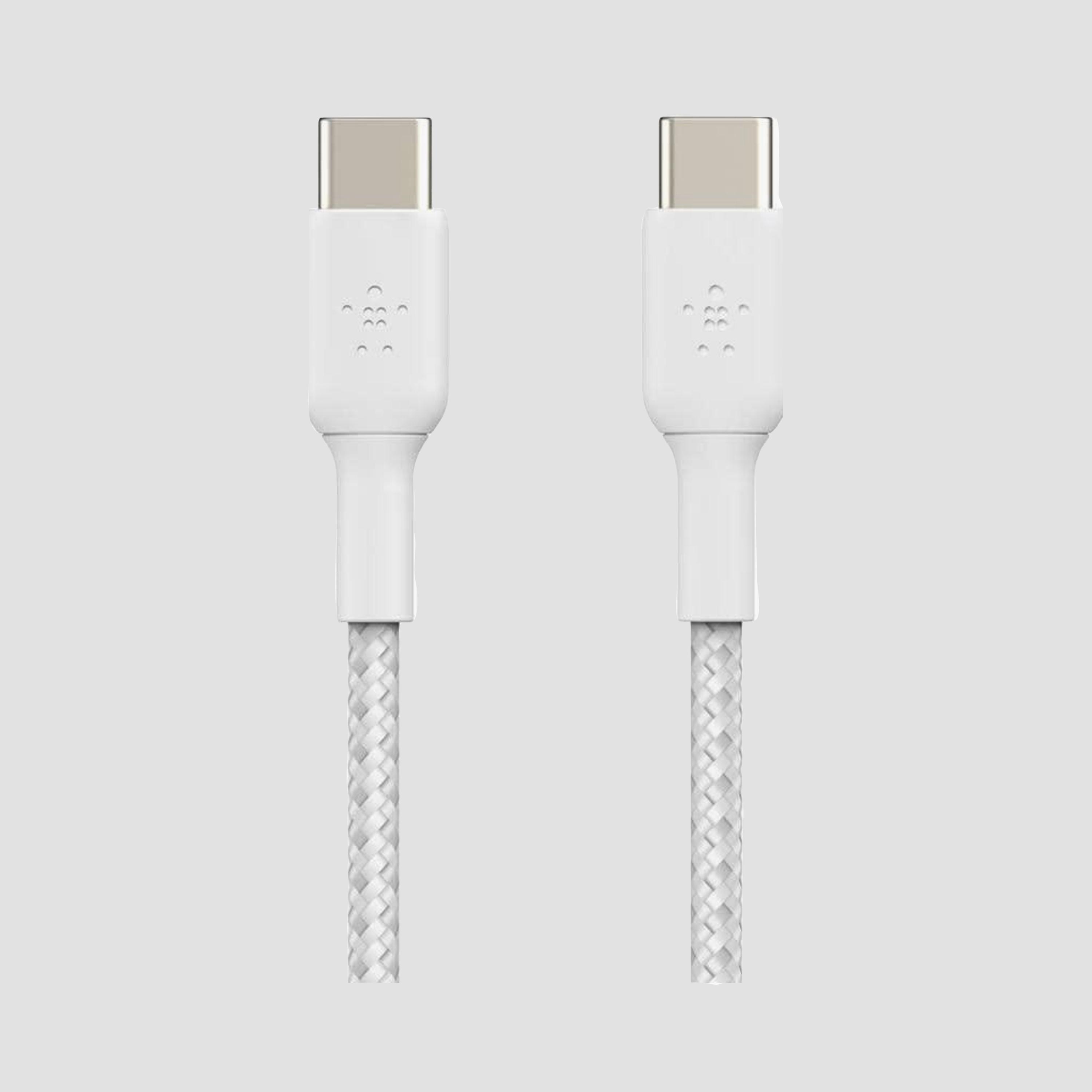 Belkin Boost Charge Braided USB-C to USB-A Lightning Cable White | BL-CBL-USB.C-USB.C-1M-WHT-electronics-accessories-mobileaccesories-image-1