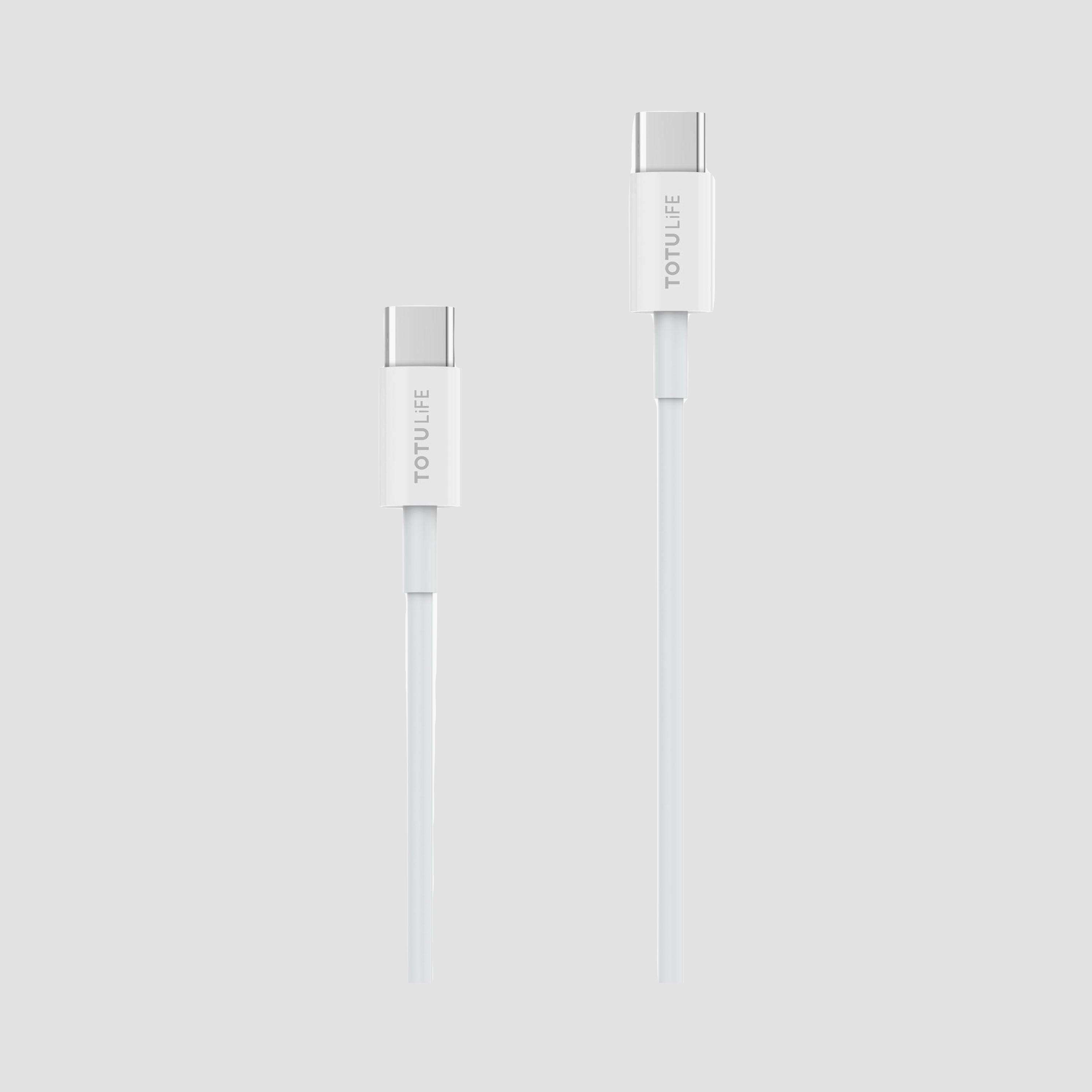 كابل توتوديزاين سلسلة بيور PD Type-C-Type-C بطول 1 متر - أبيض | T-CBPRCCWH-electronics-accessories-mobileaccesories-image-1