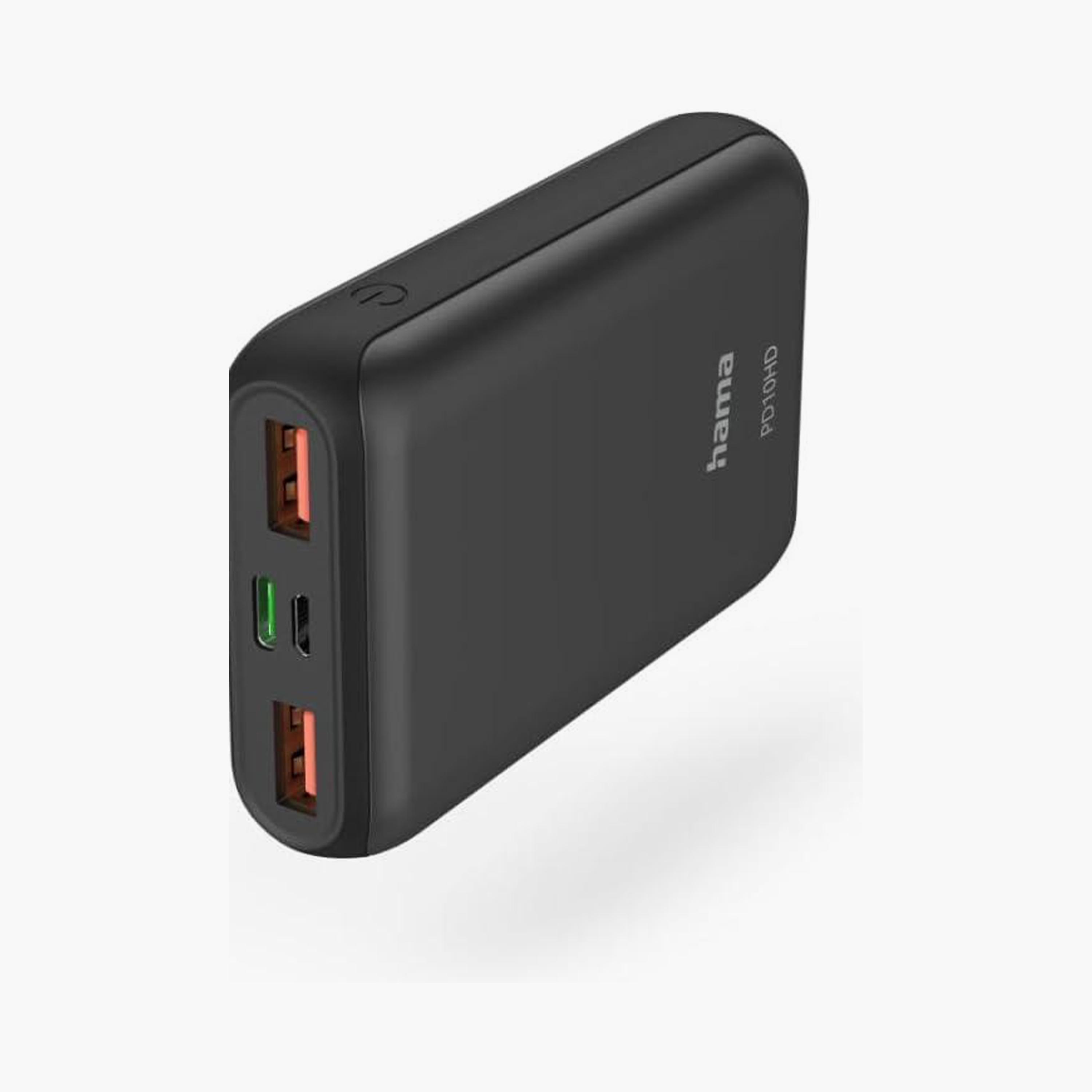 بطارية ليثيوم بوليمر (LiPo) من هاما PD10-HD سعة 10000 مللي أمبير/ساعة لون أنثراسايت | 187261-electronics-portabledevices-image-1