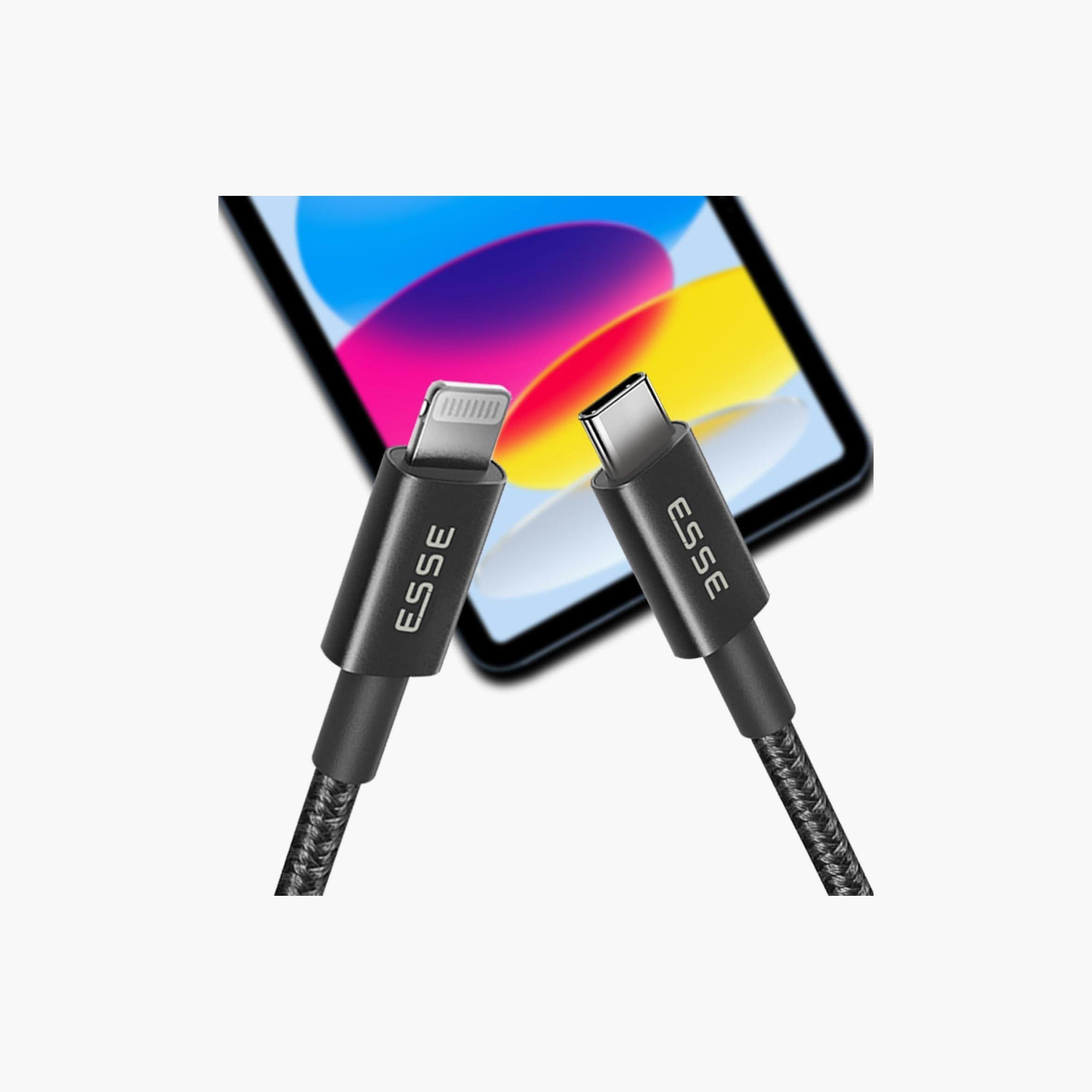 كابل شحن سريع من إيسي لايتنينج إلى تايب سي بطول 2 متر أسود | ECB-TYCL27040-electronics-accessories-mobileaccesories-image-3