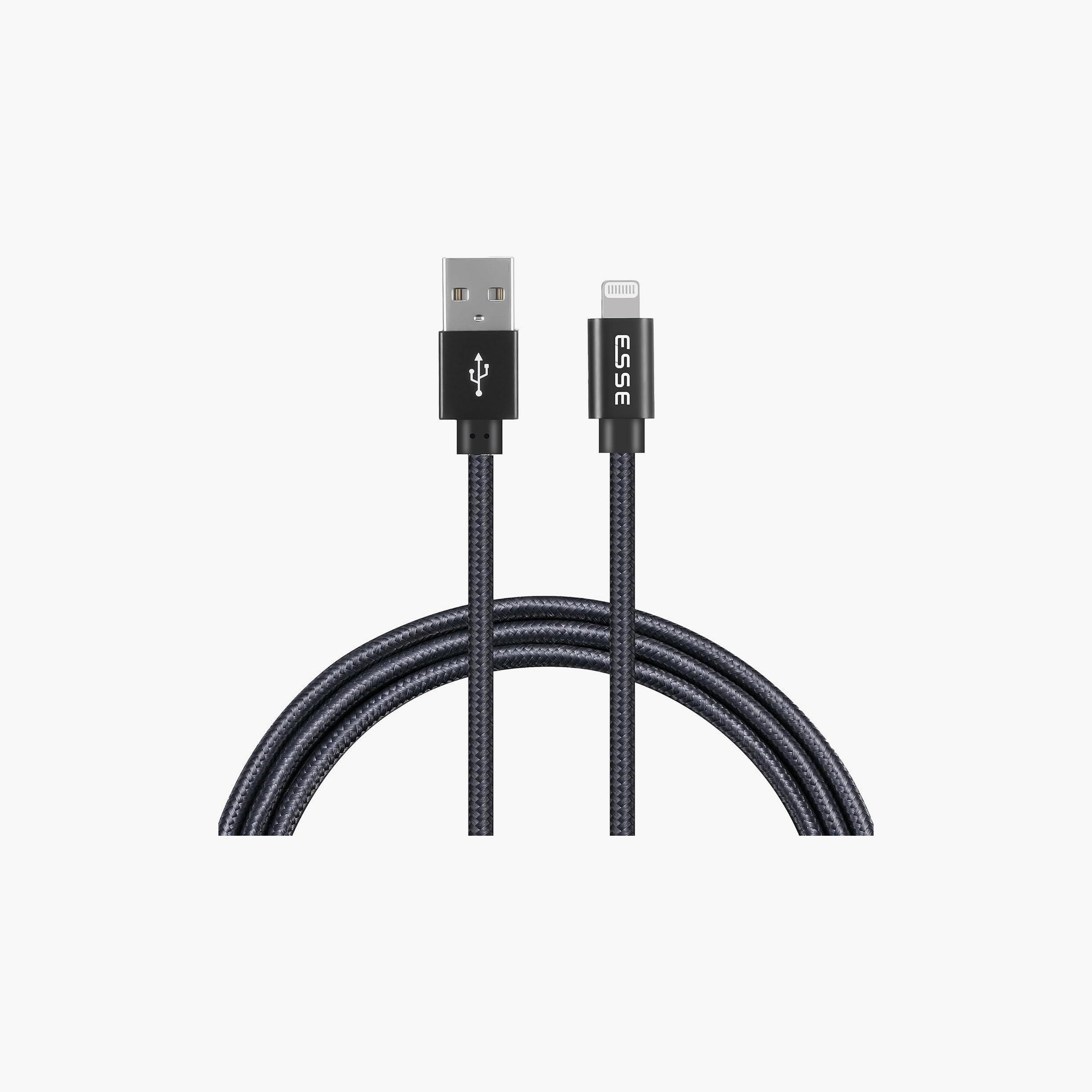Esse USB To Lightning Cable 2M Black | ECB-ULI27088-electronics-accessories-mobileaccesories-image-1