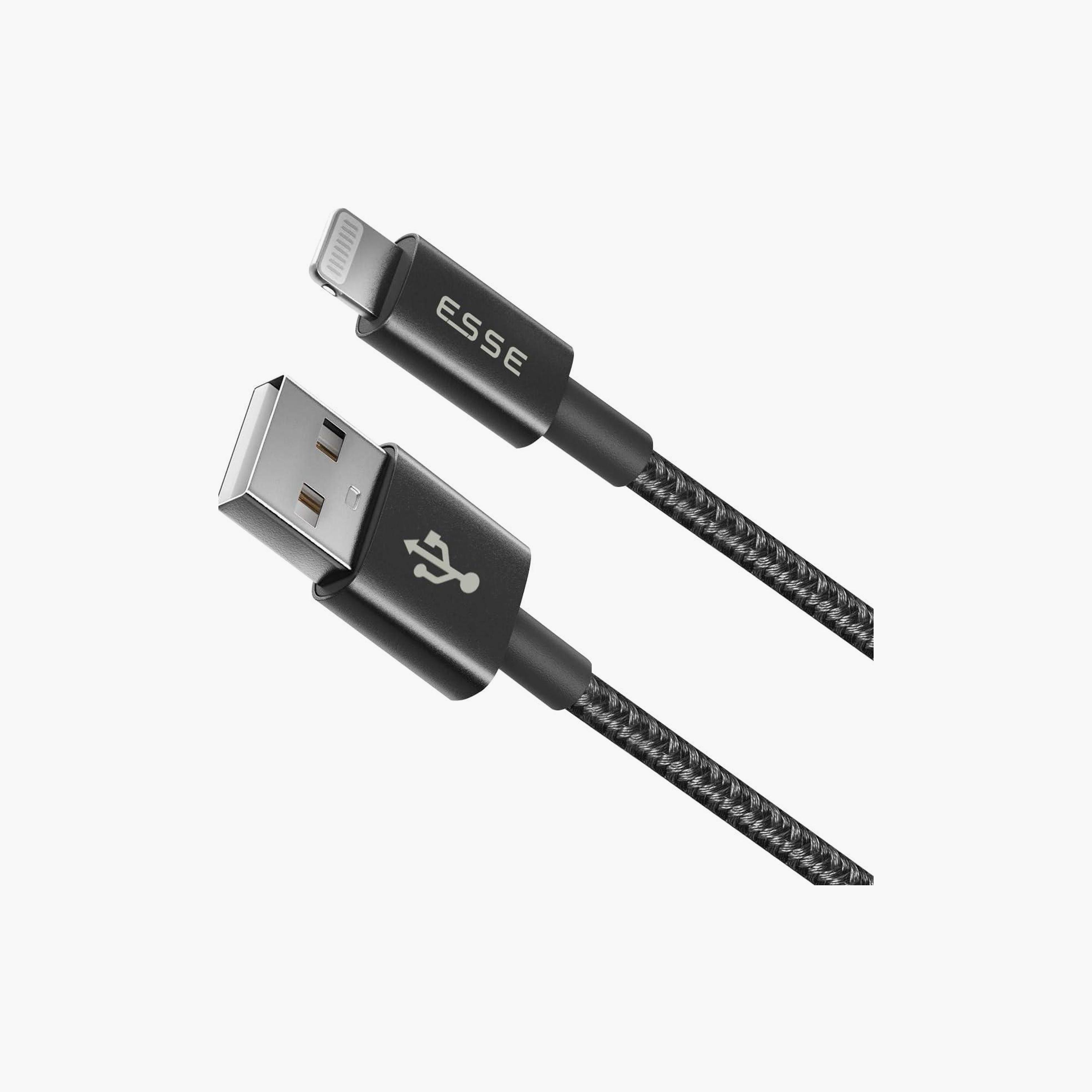 كابل USB إلى Lightning من إيسي بطول 2 متر أسود | ECB-ULI27088-electronics-accessories-mobileaccesories-image-2