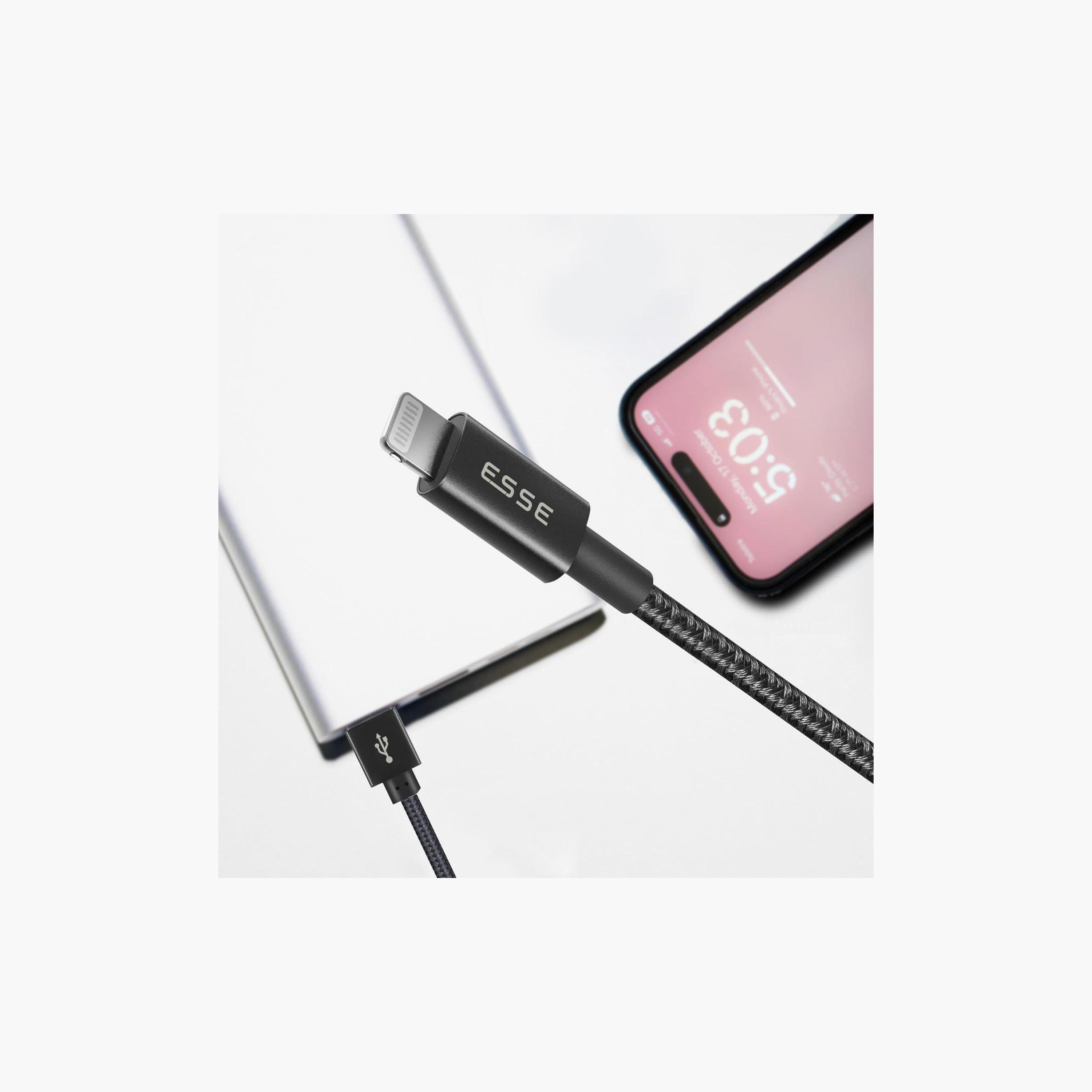 Esse USB To Lightning Cable 2M Black | ECB-ULI27088-electronics-accessories-mobileaccesories-image-5