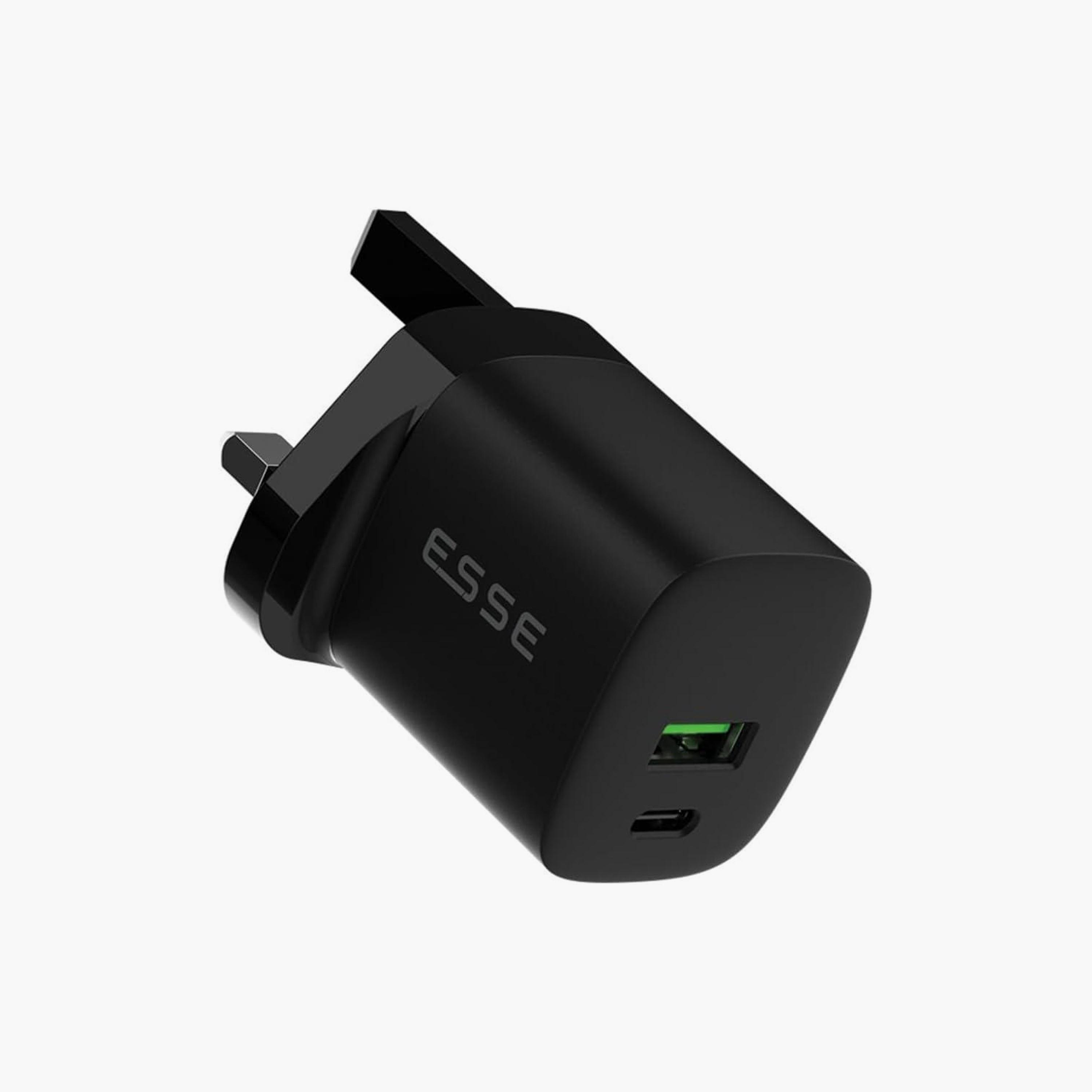 Esse NovaPulse Dual Port 30W PD GAN Charger Black | EPD-30WCBK8917-electronics-portabledevices-image-1