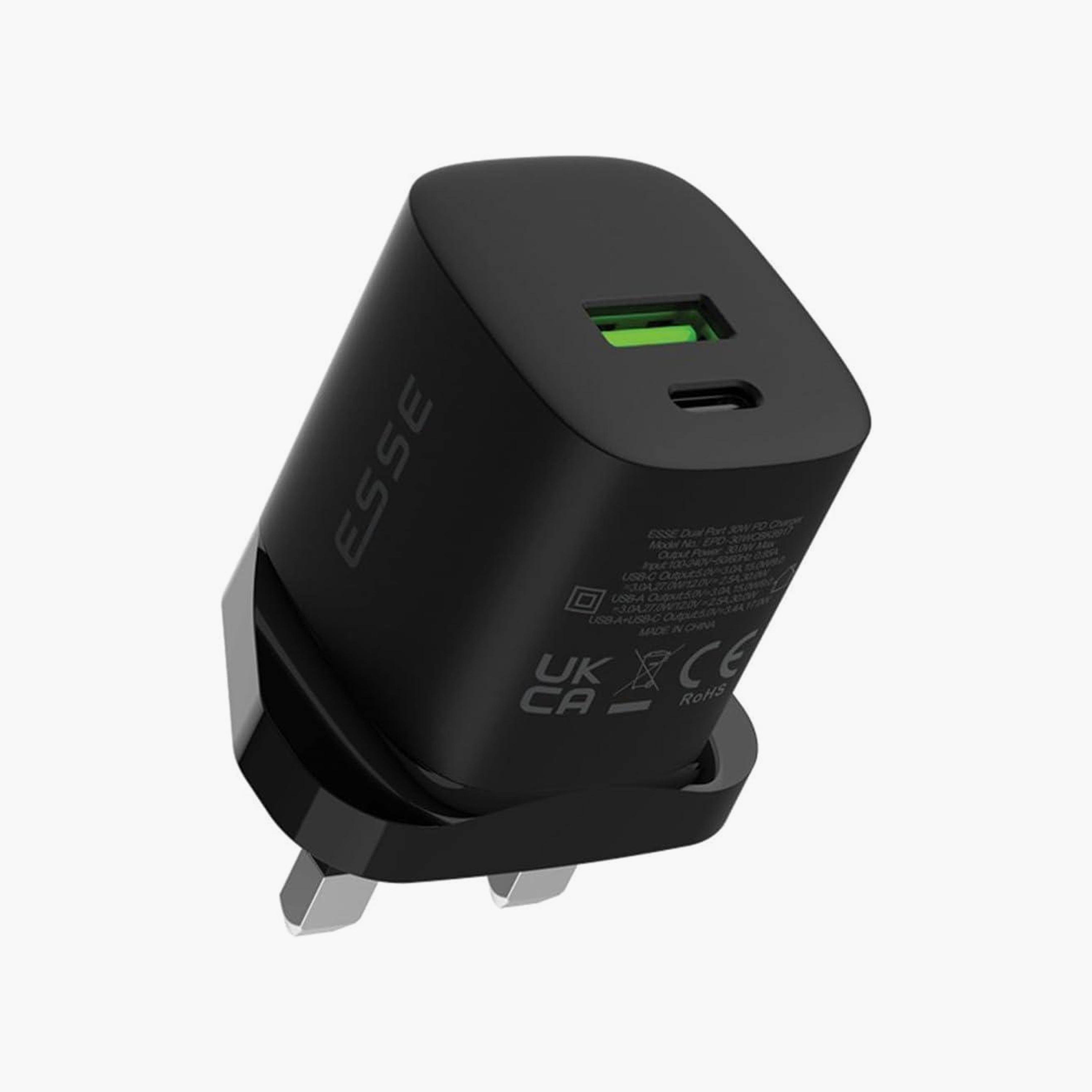 شاحن إيسي نوفابالس ثنائي المنفذ 30 واط PD GAN أسود | EPD-30WCBK8917-electronics-portabledevices-image-3