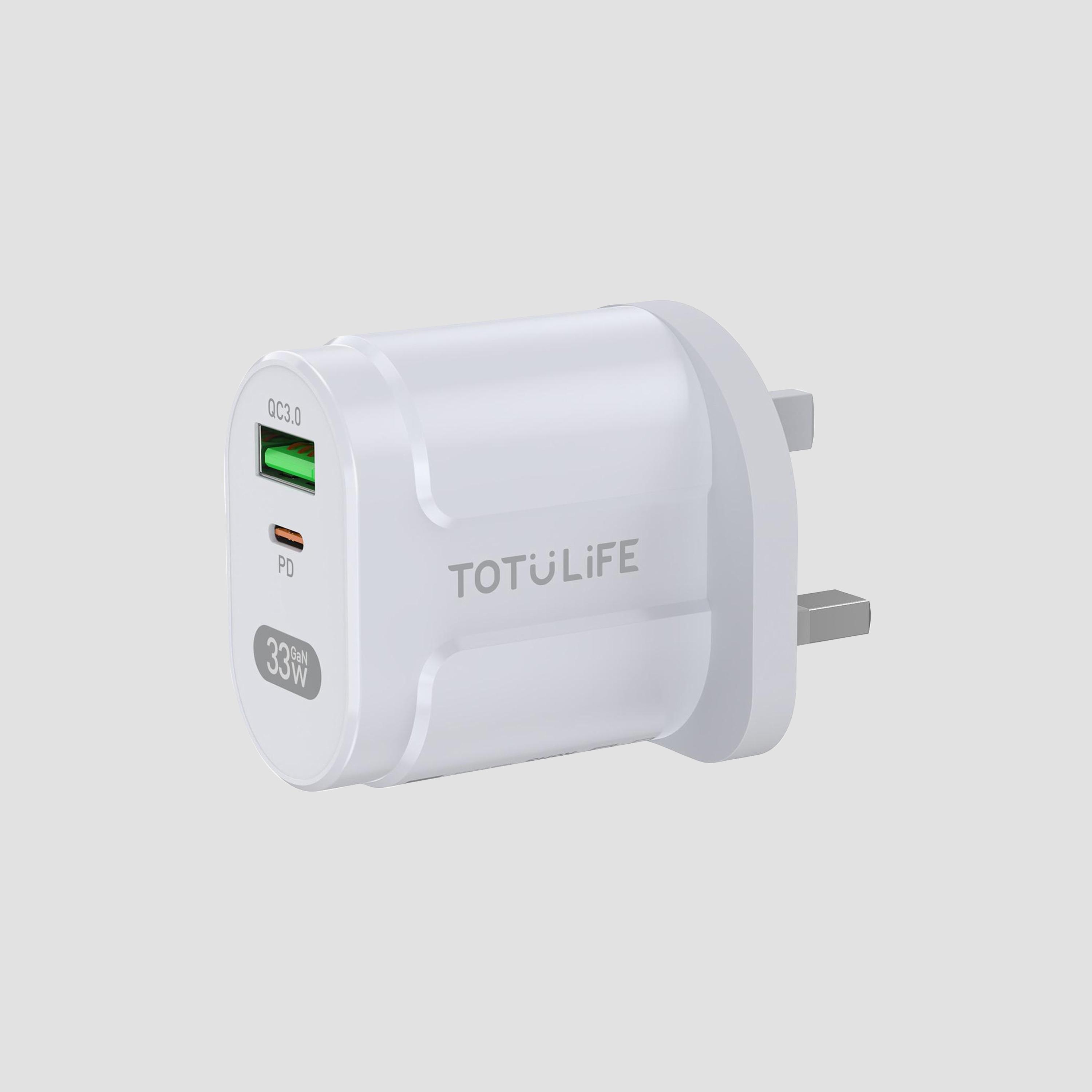 Totudesign Pure Series Wall Charger PD 33W Quick Charge White | T-CHRPRPD33W-electronics-portabledevices-image-1
