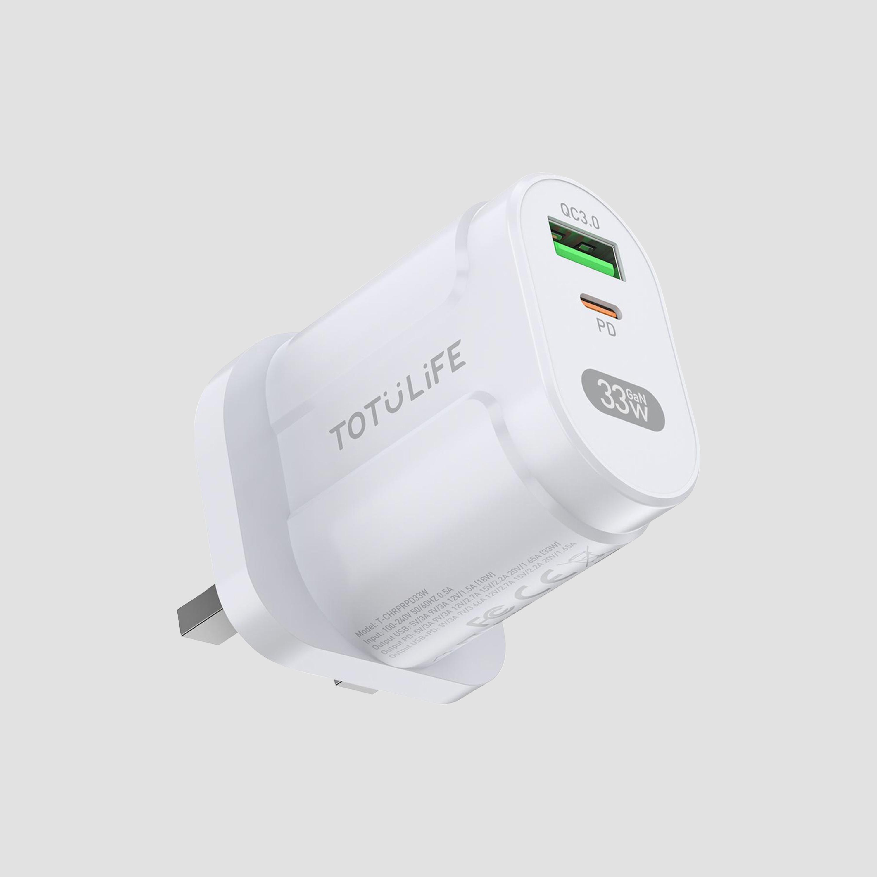 Totudesign Pure Series Wall Charger PD 33W Quick Charge White | T-CHRPRPD33W-electronics-portabledevices-image-4