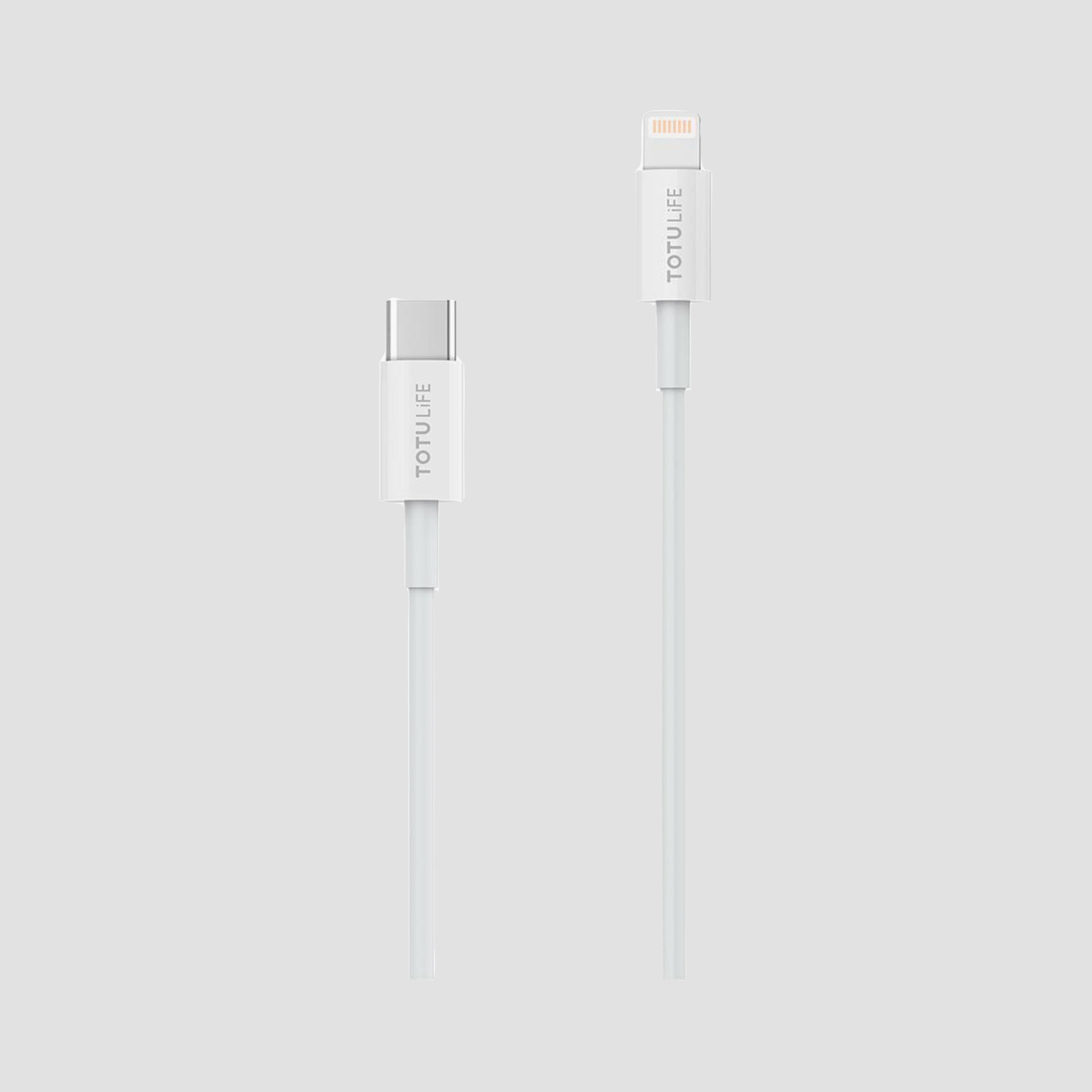 Totudesign Pure Series PD Wall Charger + PD Cable C-L White | T-COMPDLWH-electronics-portabledevices-image-2