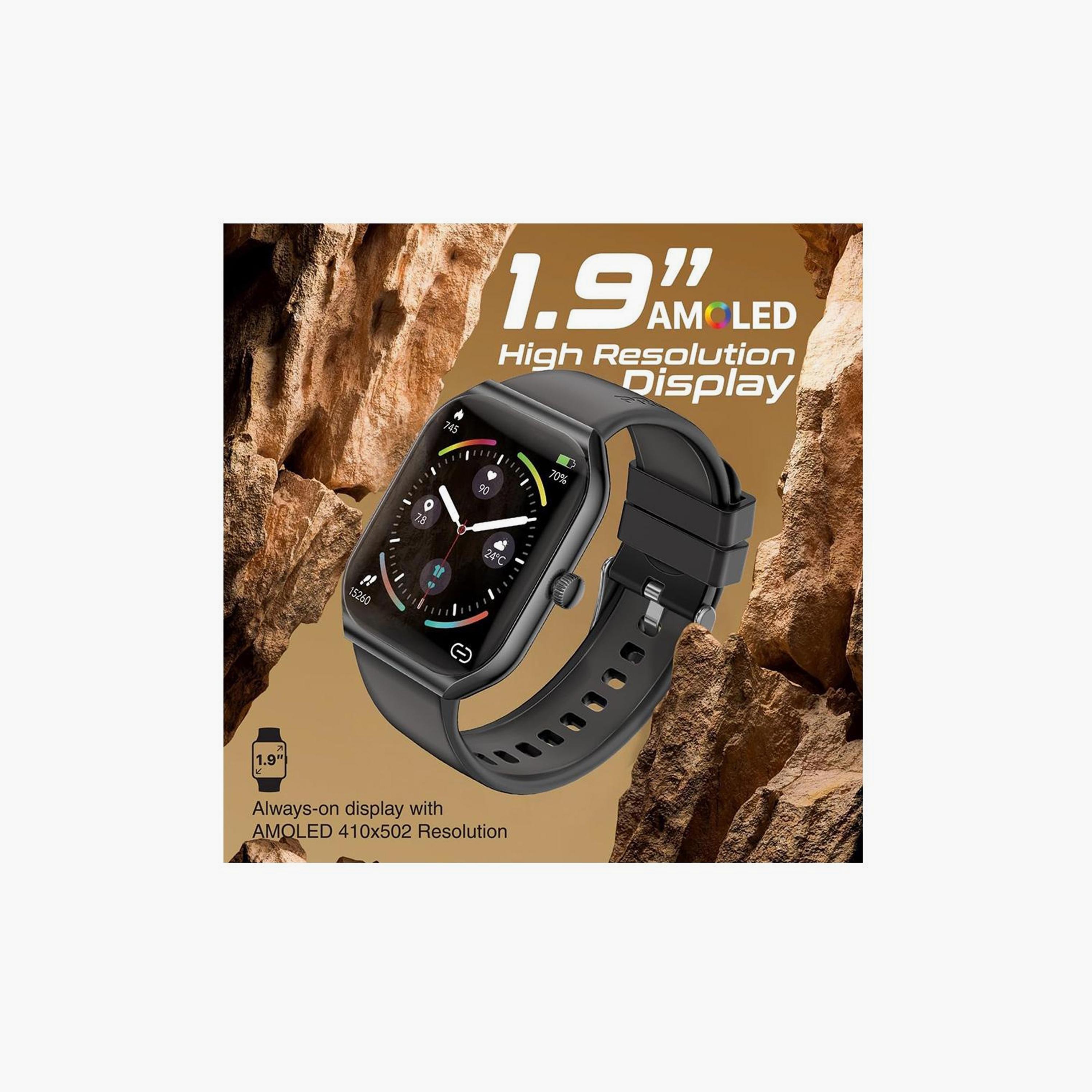 Promate Smart Watch, Sporty BT 3.0 + BLE 5.2 Fitness Tracker, 1.96” Always-On AMOLED Display-men-watchesandjewellery-watches-image-3