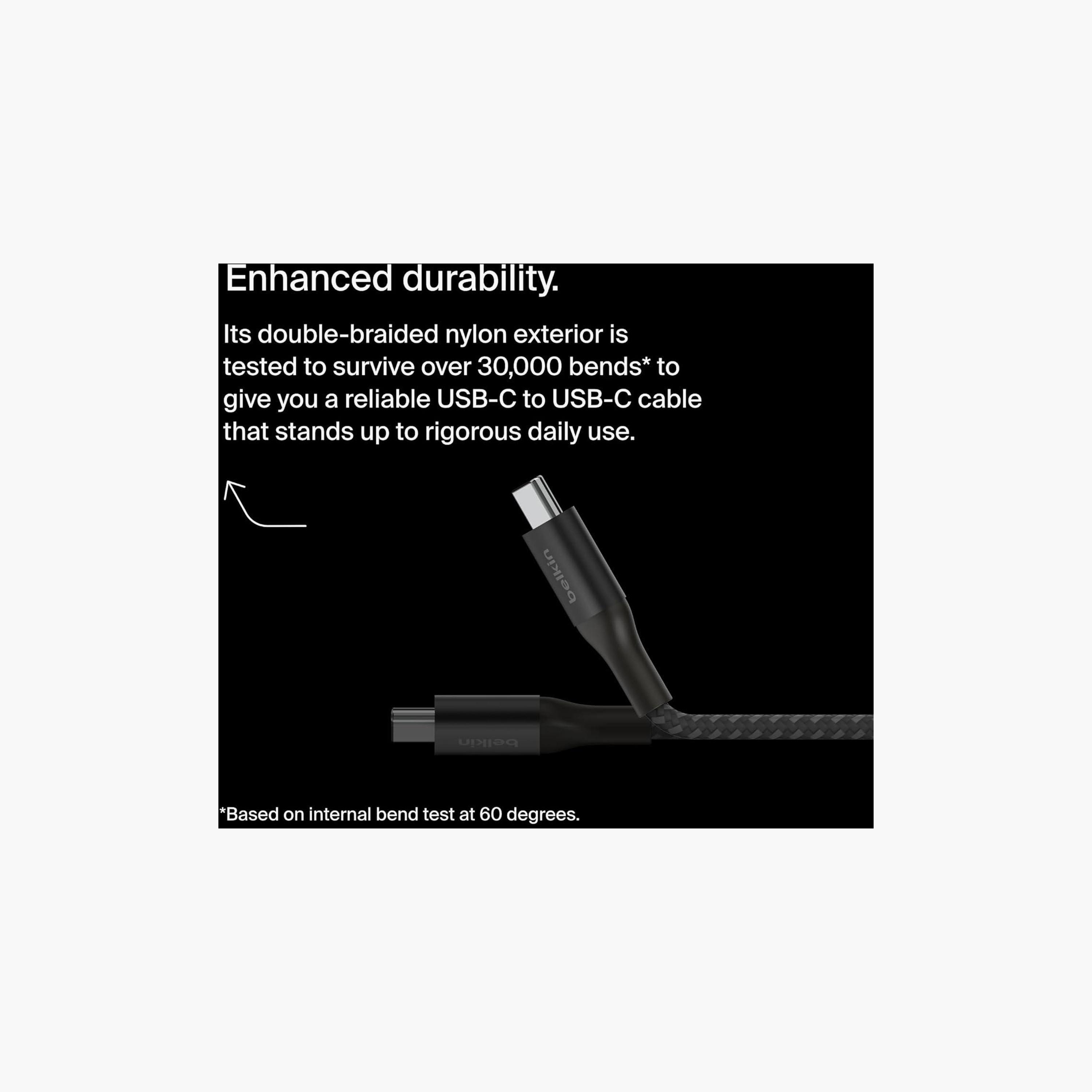 كابل شحن الطاقة بيلكن بوست تشارج USB-C إلى USB-C بطول 1 متر-electronics-accessories-mobileaccesories-image-7