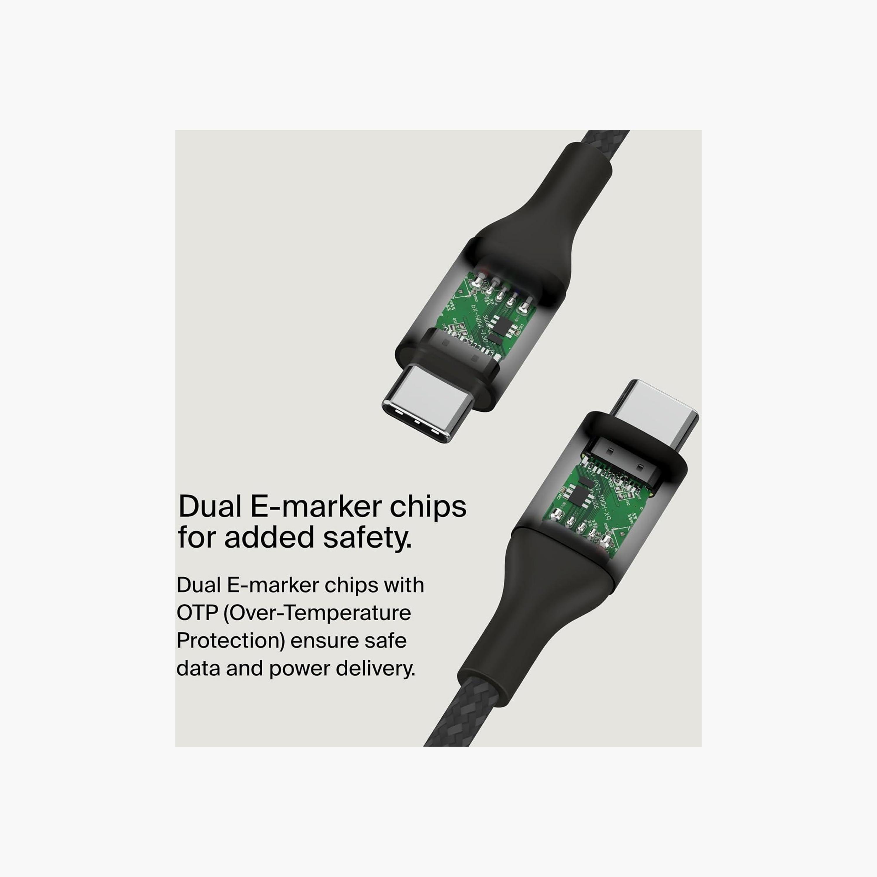 كابل شحن الطاقة بيلكن بوست تشارج USB-C إلى USB-C بطول 1 متر-electronics-accessories-mobileaccesories-image-9