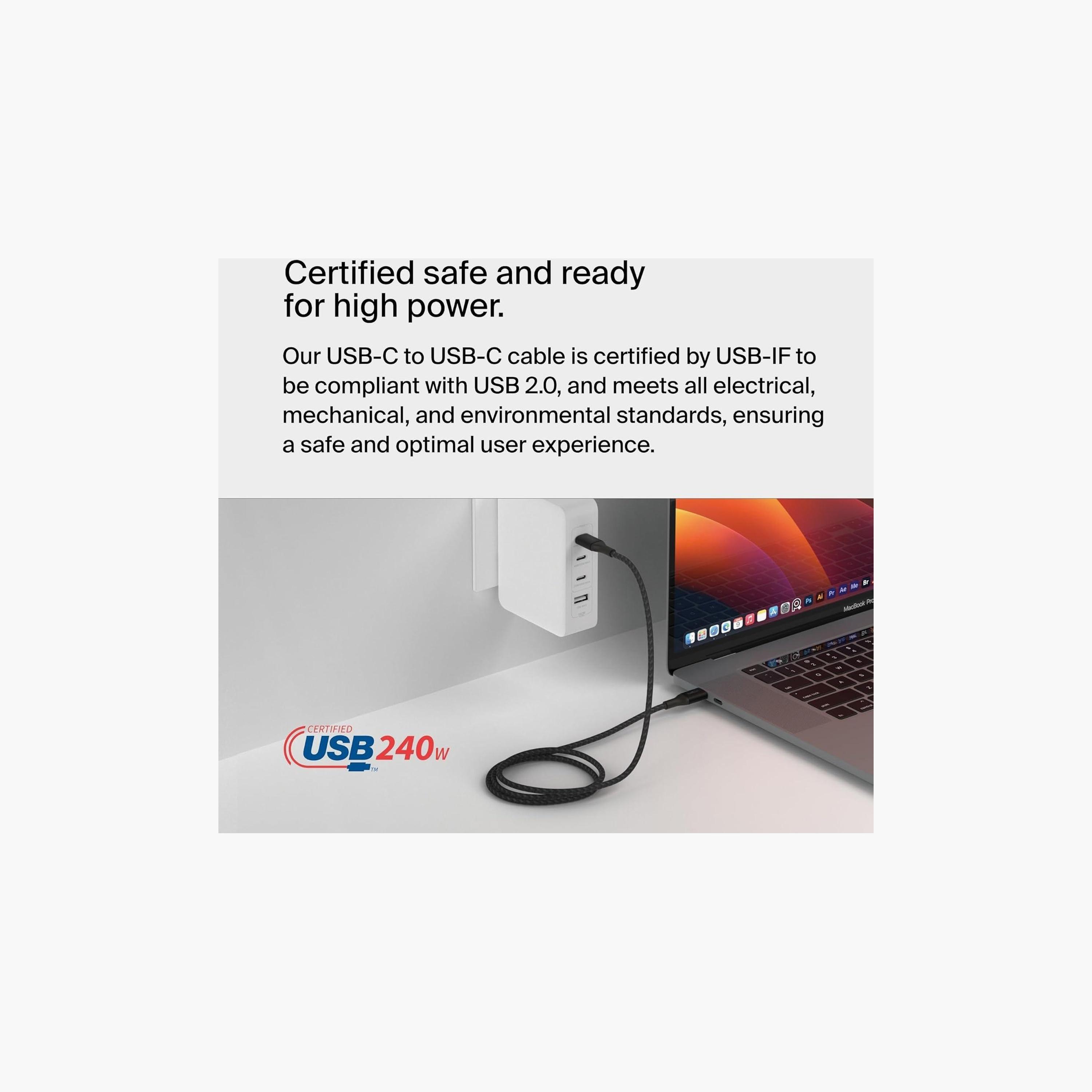 كابل شحن الطاقة بيلكن بوست تشارج USB-C إلى USB-C بطول 1 متر-electronics-accessories-mobileaccesories-image-10
