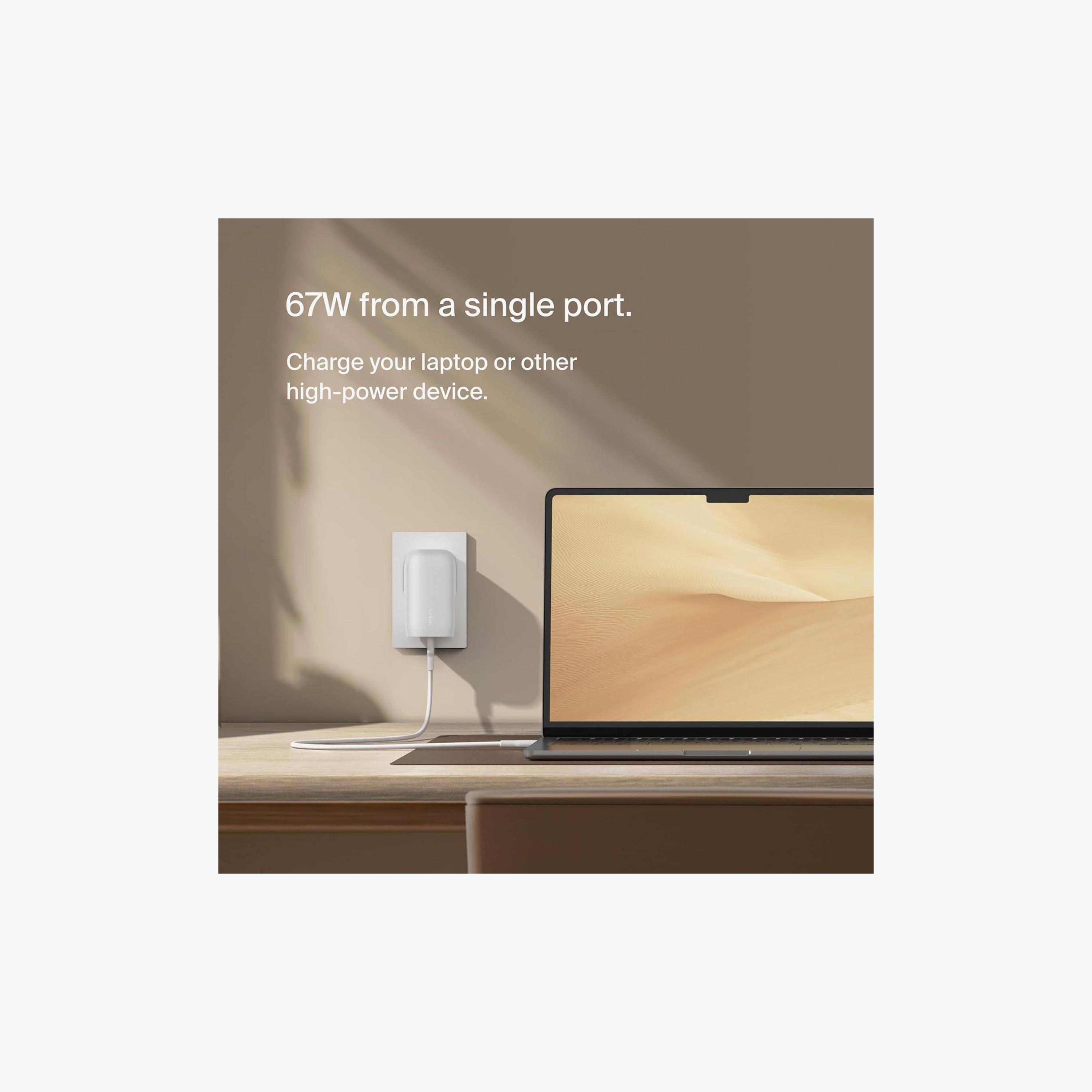 شاحن حائطي بيلكن بوست تشارج بثلاثة منافذ USB-C بقوة 67 واط مع PPS أبيض | BKN-WCC002MY2MWH-B6-electronics-portabledevices-image-3