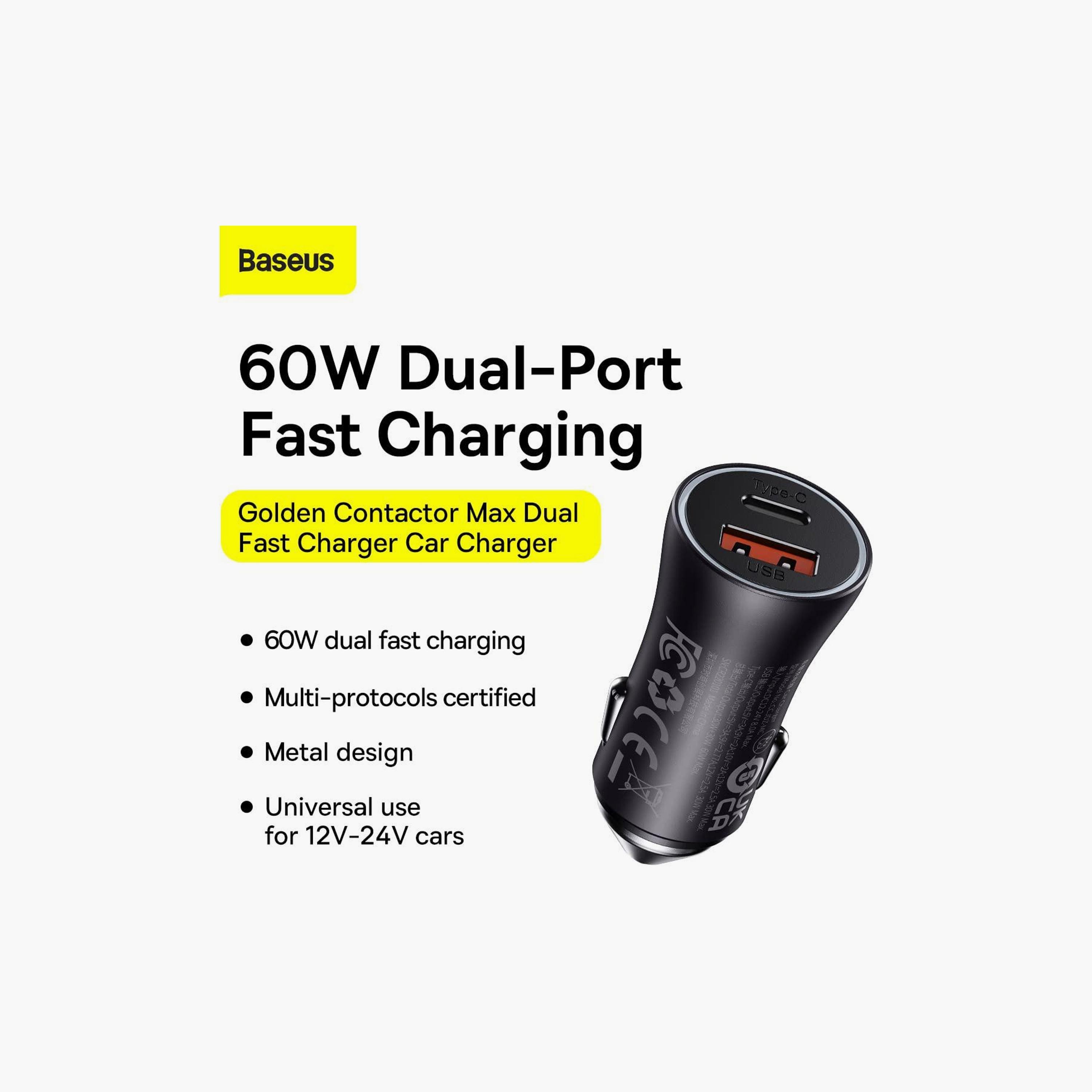 BASEUS Golden Contactor Max Fast Charger USB + USB Type C 60 W Quick Charger | CGJM000113-electronics-portabledevices-image-5