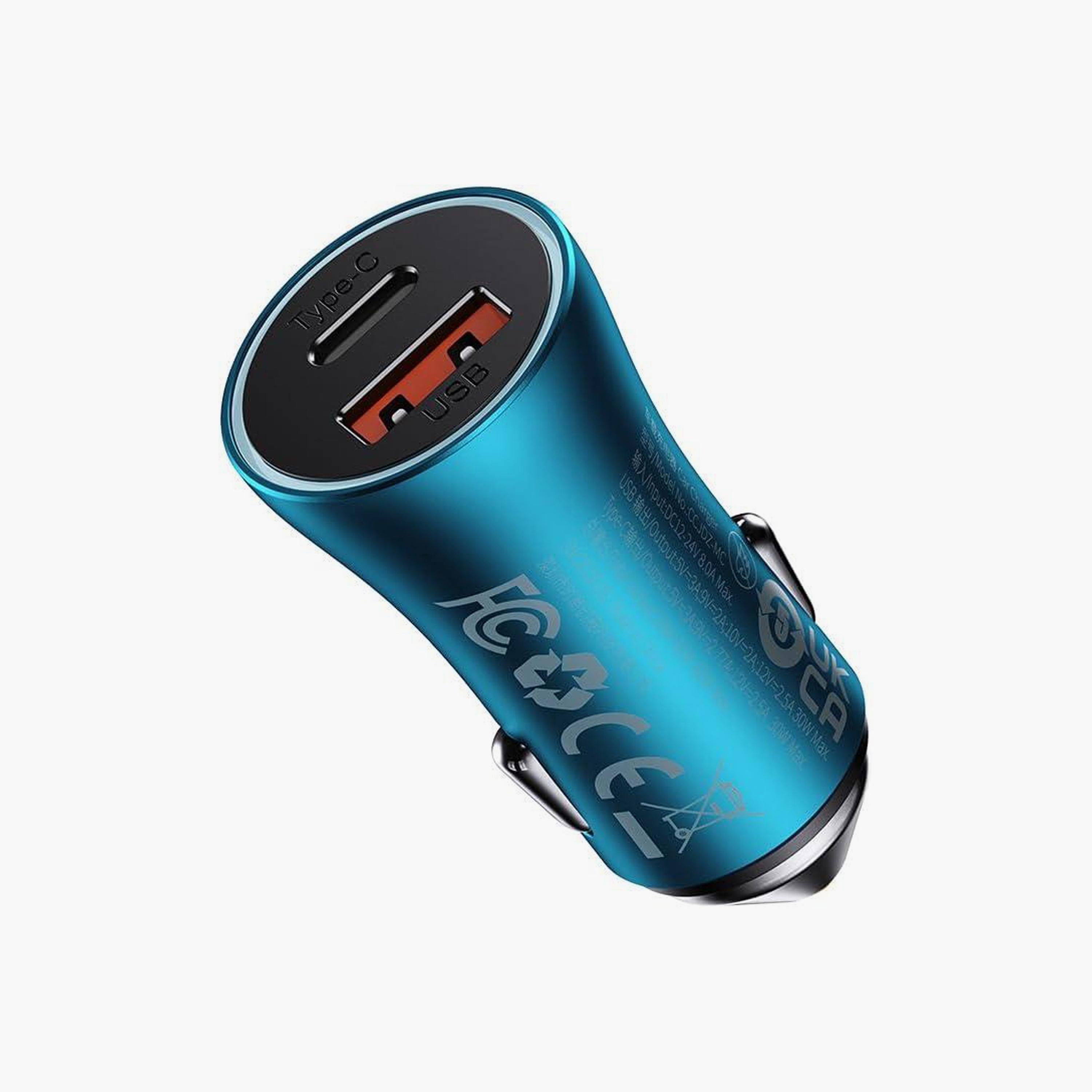 BASEUS Golden Contactor Max Fast Charger USB + USB Type C 60 W Quick Charger Blue | CGJM000103-electronics-portabledevices-image-4