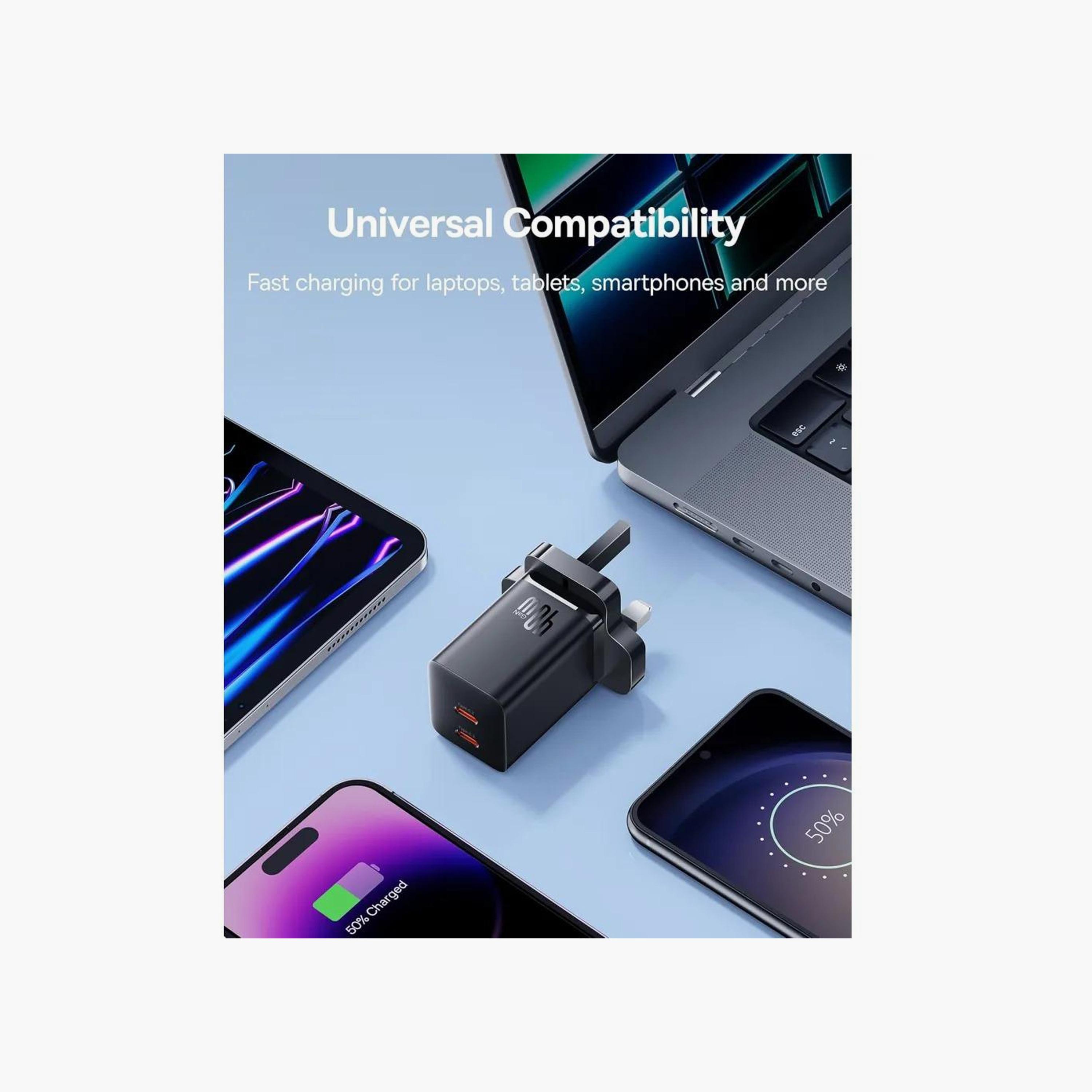 BASEUS PD C+C 40W Dual Port USB C Charger Cluster Black | P10110827113-00-electronics-portabledevices-image-2