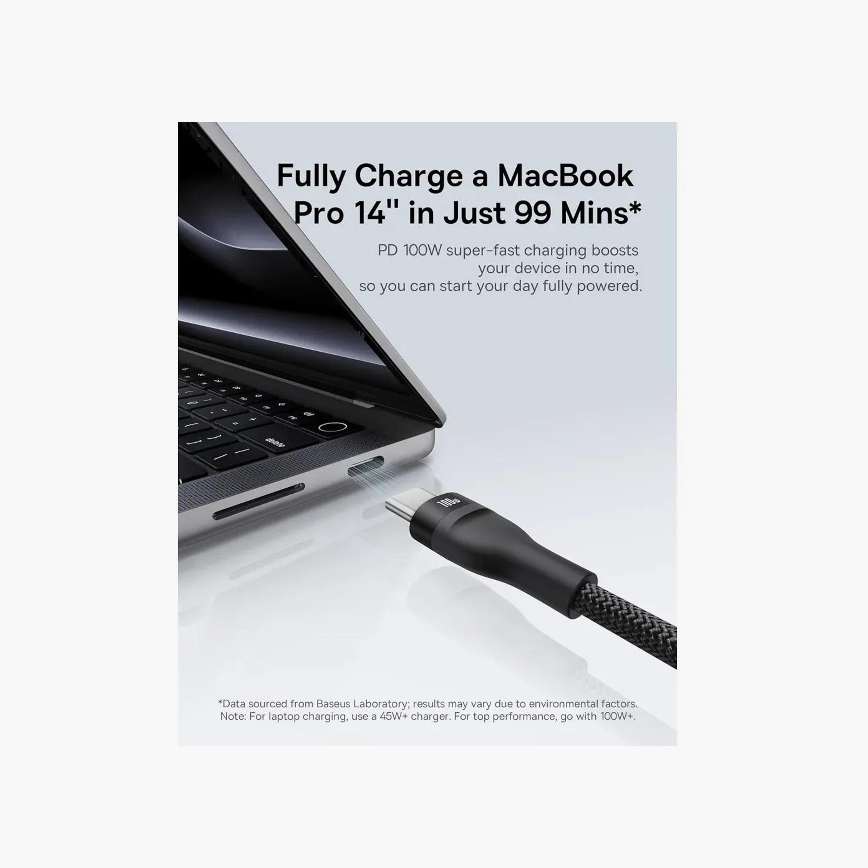 كابل باسيوس 3 في 1 USB-C إلى USB-C بقوة 100 واط مضفر 1.5 متر شحن سريع لأجهزة ايفون 16/15 وماكبوك-electronics-accessories-mobileaccesories-image-3