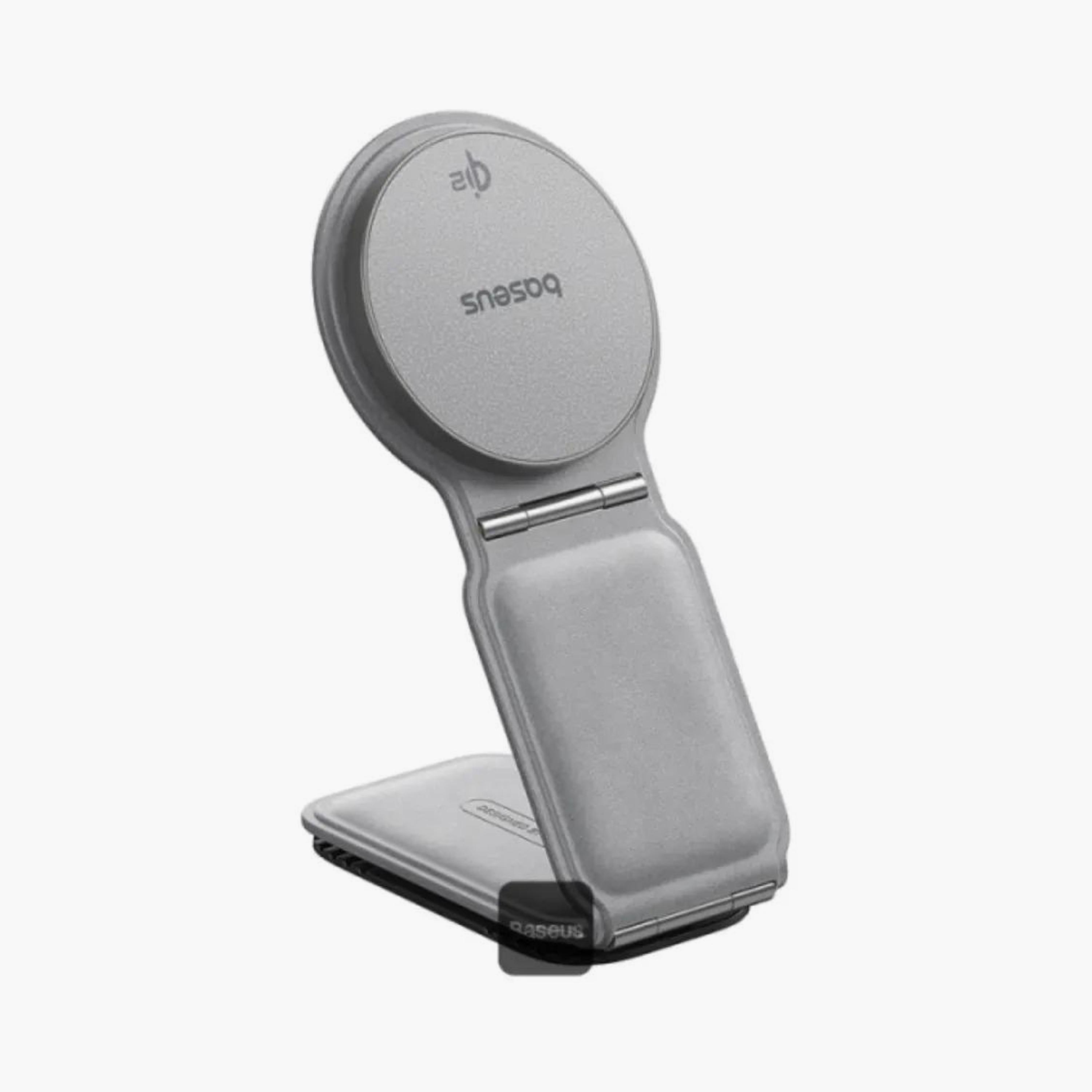BASEUS C02 PrimeTrip Magnetic Wireless Car Holder, 15W Qi2 MagSafe, 360° Adjustable, Foldable, Grey-electronics-accessories-mobileaccesories-image-2