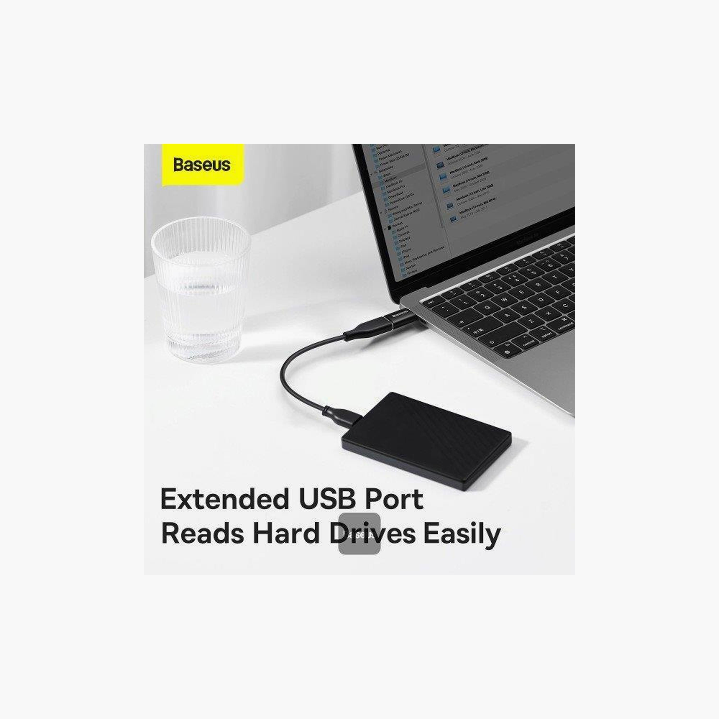 محول باسيوس إنجوينيتي سلسلة ميني او تي جي من النوع C إلى USB-A 3.1 أسود | ZJJQ000001-electronics-accessories-mobileaccesories-image-5