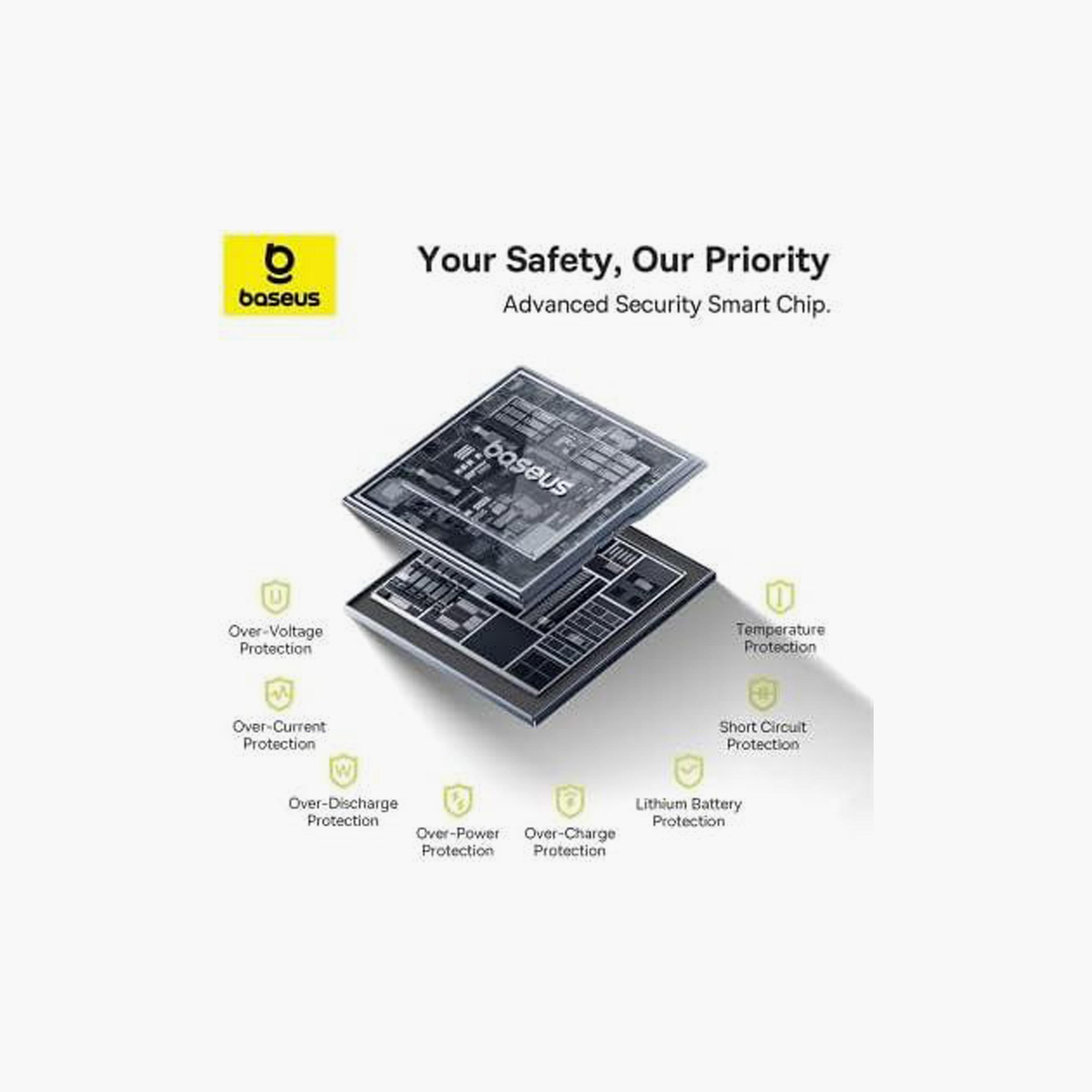 باور بانك باسيوس QPOW2 نوع C 20000 م.أمبير/س مع كابلين USB مدمجين من النوع C أسود | P10055009113-00-electronics-portabledevices-image-5