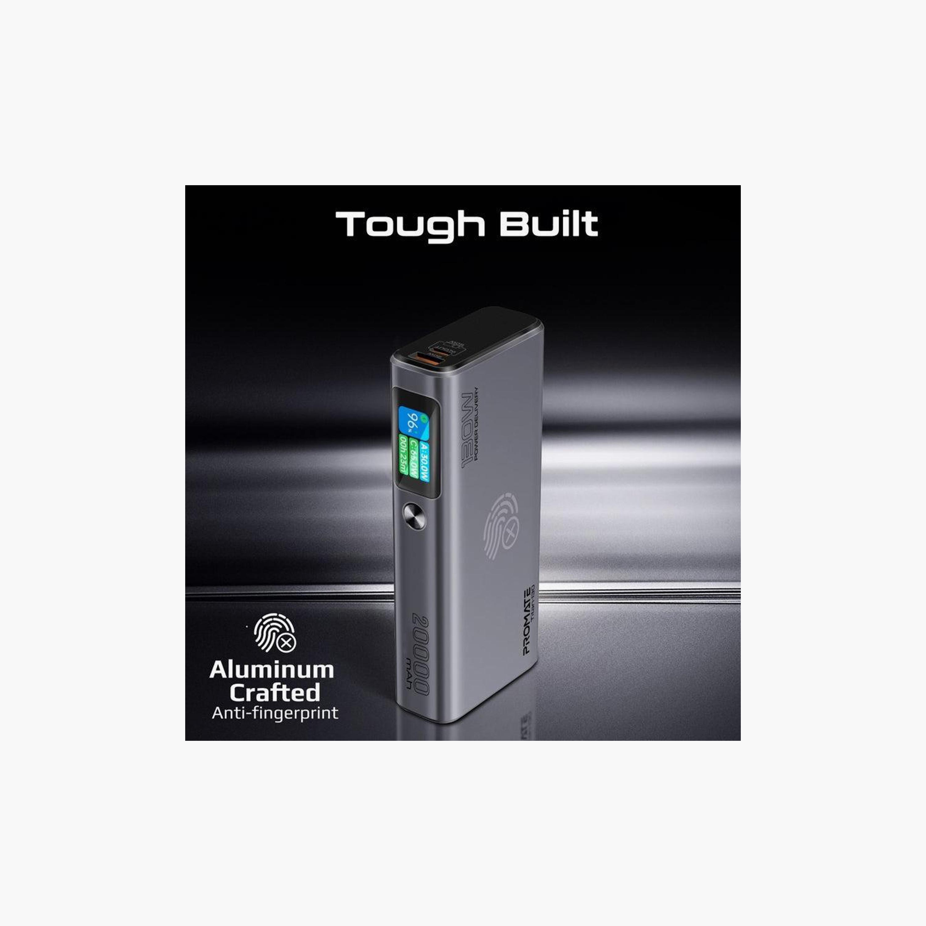 باور بانك بروميت تيتان-30 متعدد المنافذ بتقنية PD بقوة 130 واط بشاشة TFT LCD رمادي | TITAN-130-electronics-portabledevices-image-5