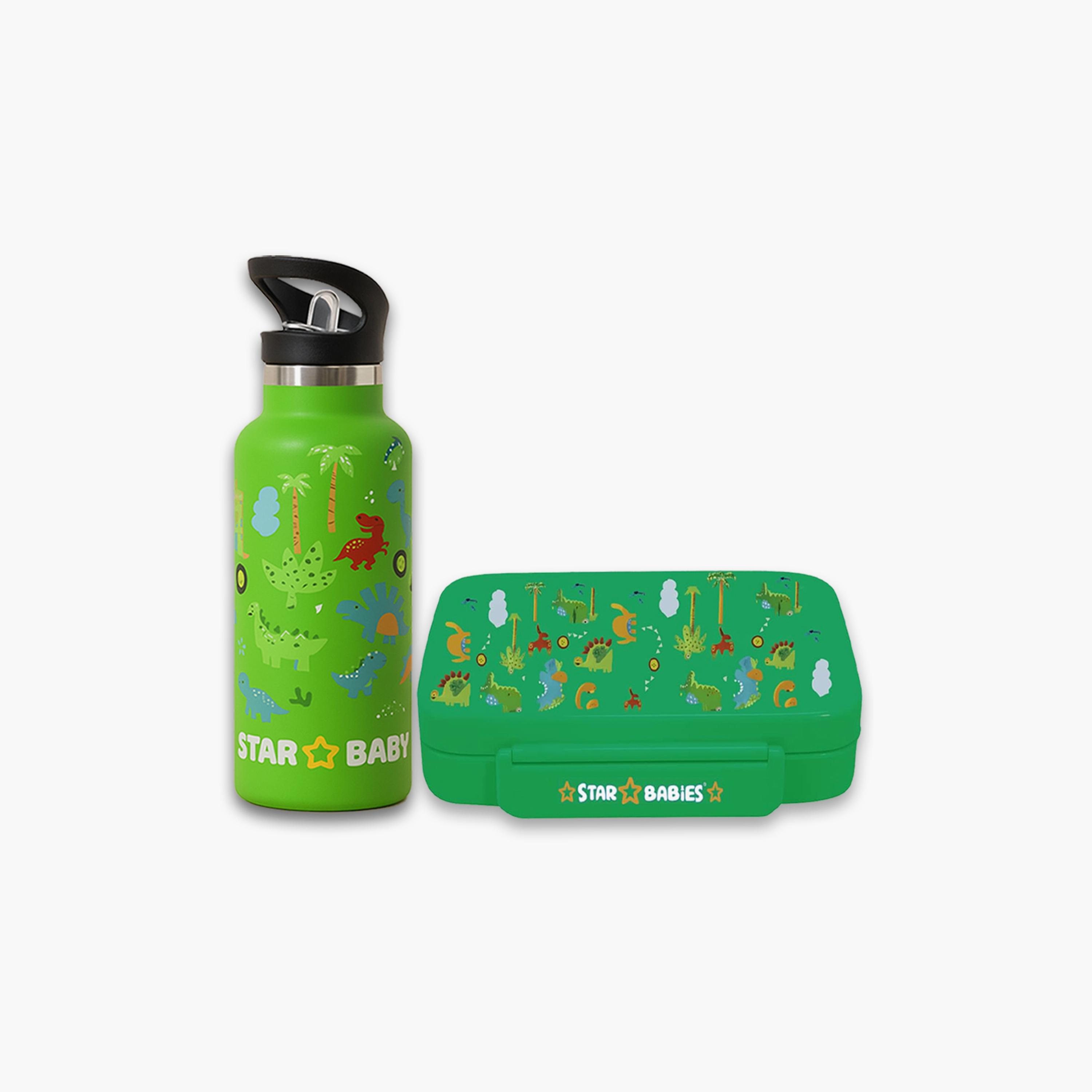 Star Babies Jungle Print Lunch Box & Water Bottle Set - 998ml-school-lunchessentials-lunchboxes-image-1