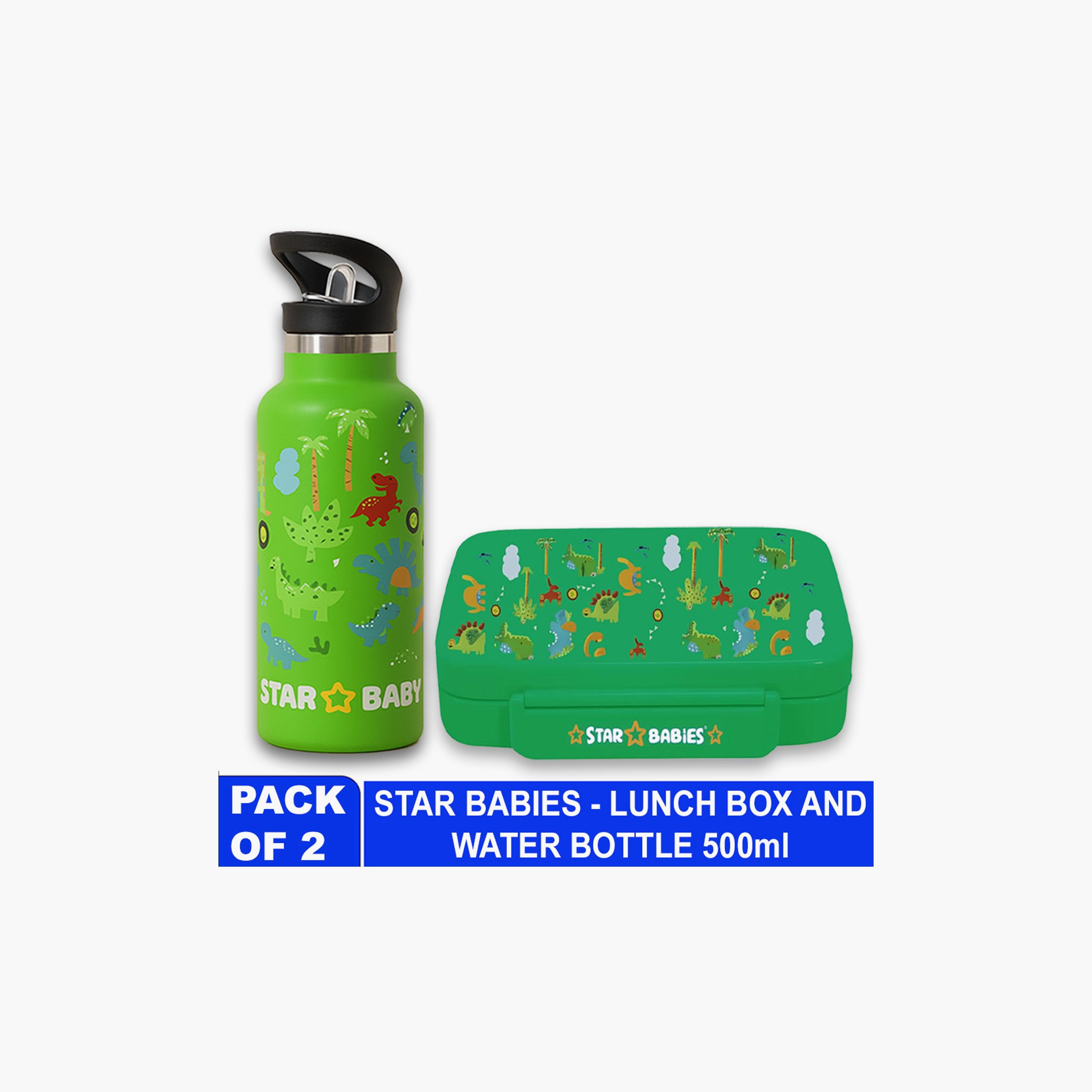 Star Babies Jungle Print Lunch Box & Water Bottle Set - 998ml-school-lunchessentials-lunchboxes-image-2