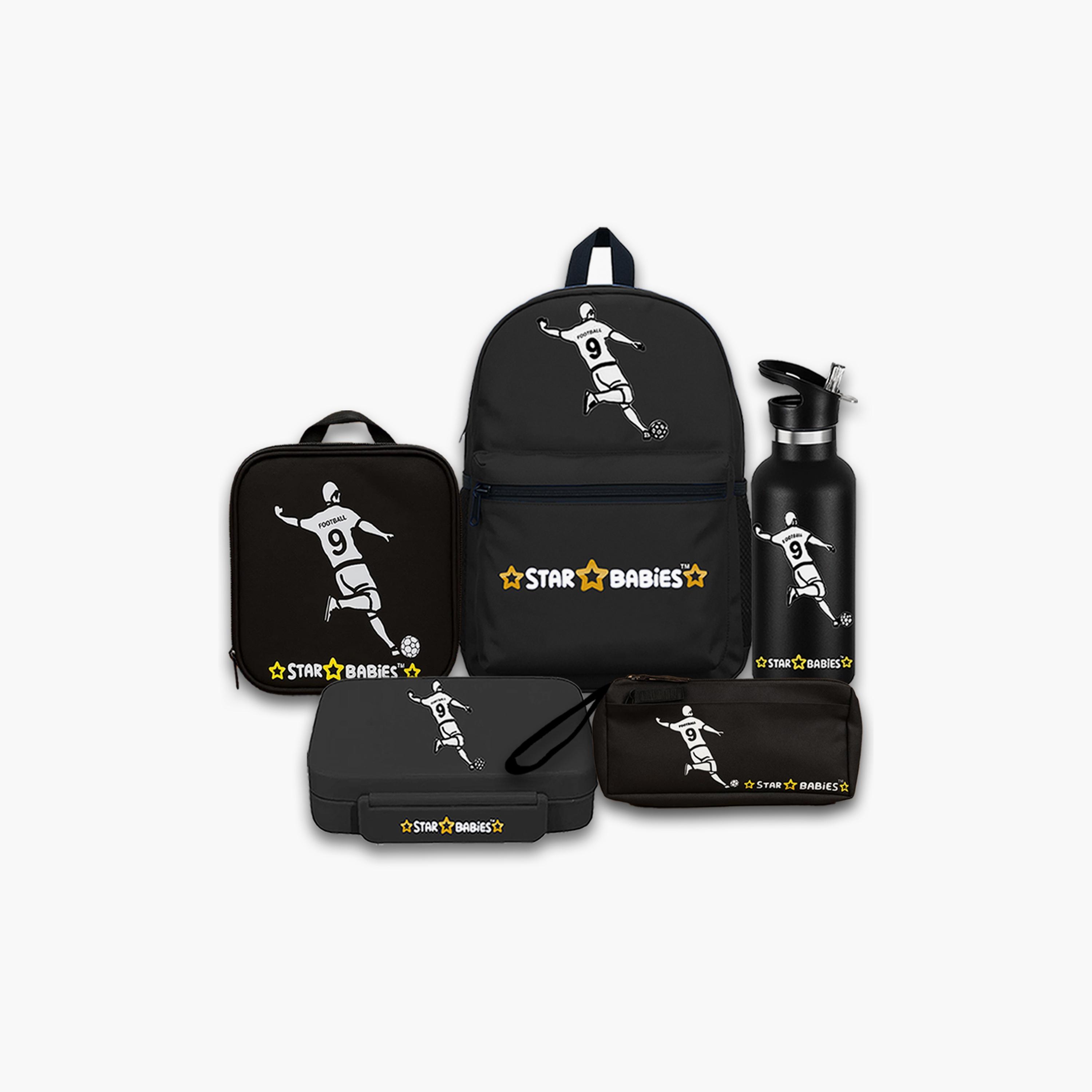 Star Babies 5-Piece Backpack Set - Football - 16inch-school-bagsandbackpacks-sets-image-1