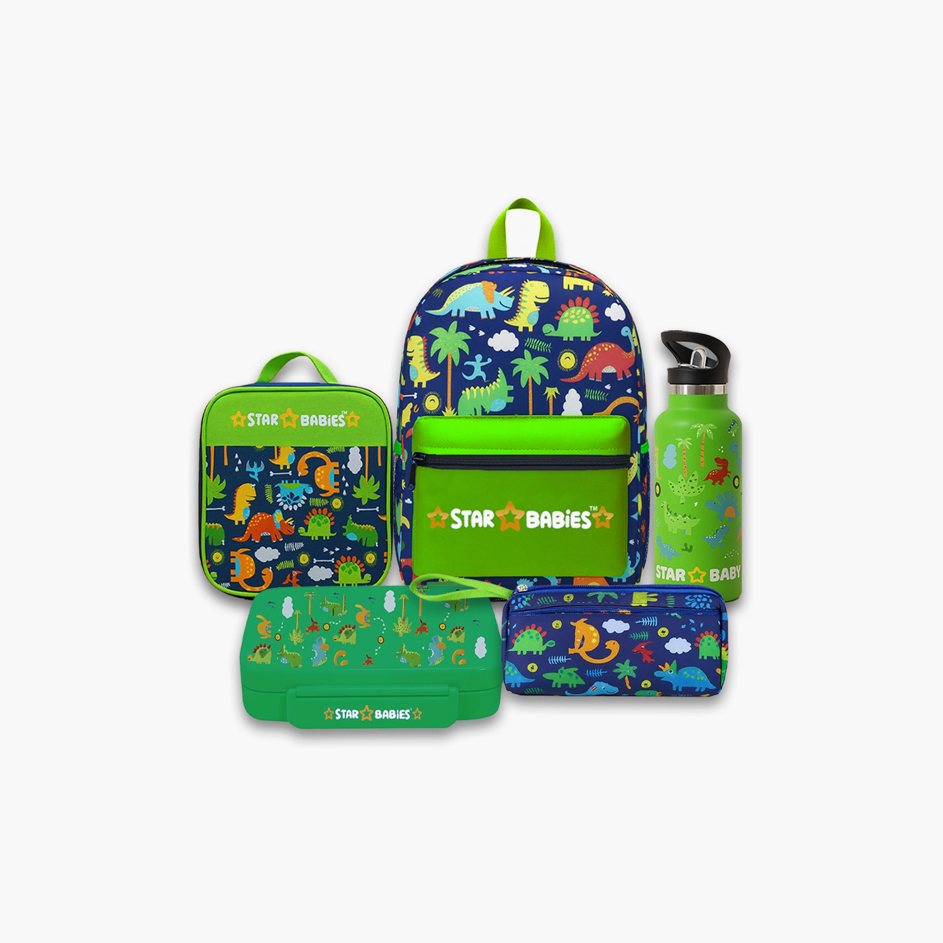 Star Babies 5-Piece Backpack Set - Jungle - 16inch-school-bagsandbackpacks-sets-image-1