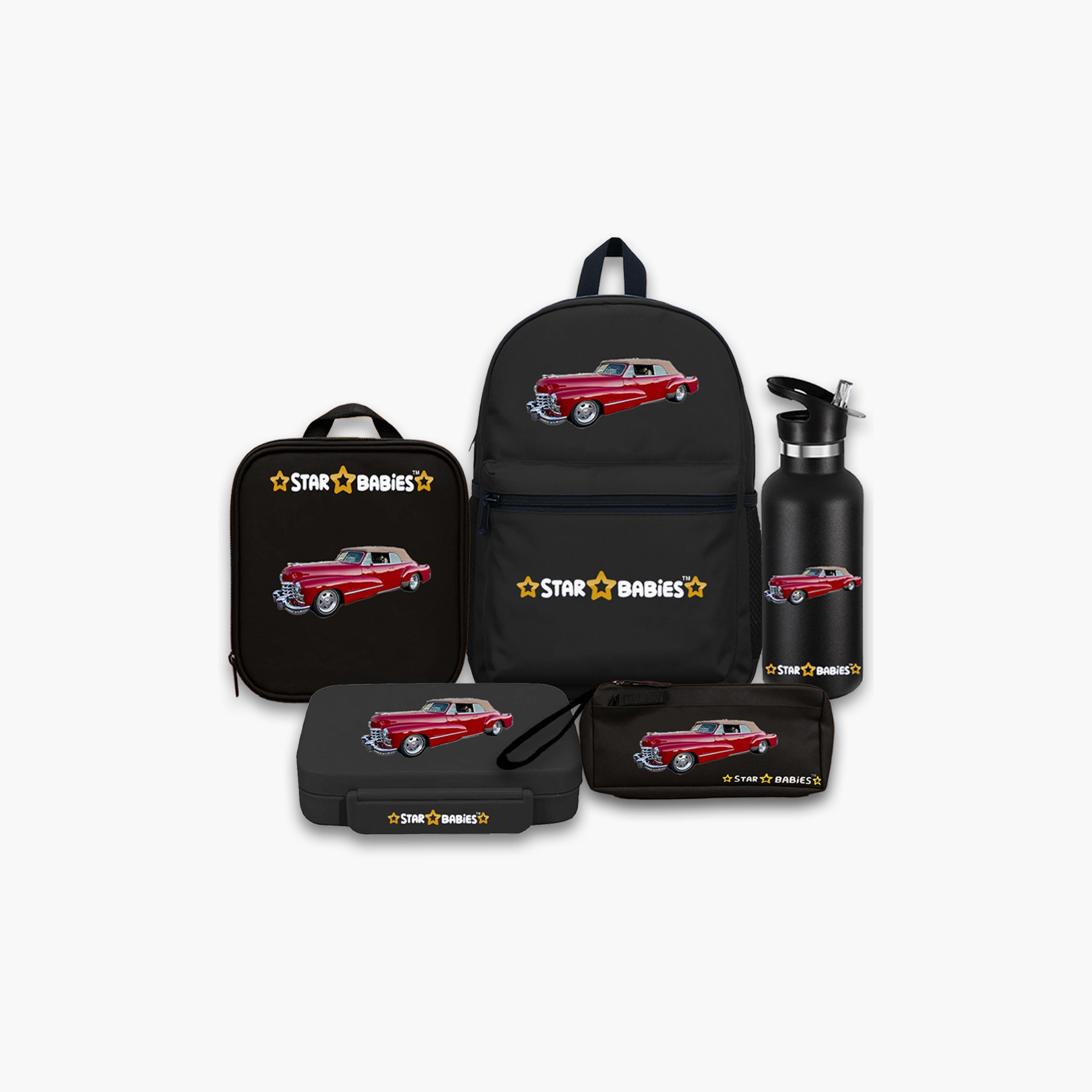 Star Babies 5-Piece Backpack Set - Retro Car - 16inch-school-bagsandbackpacks-sets-image-1