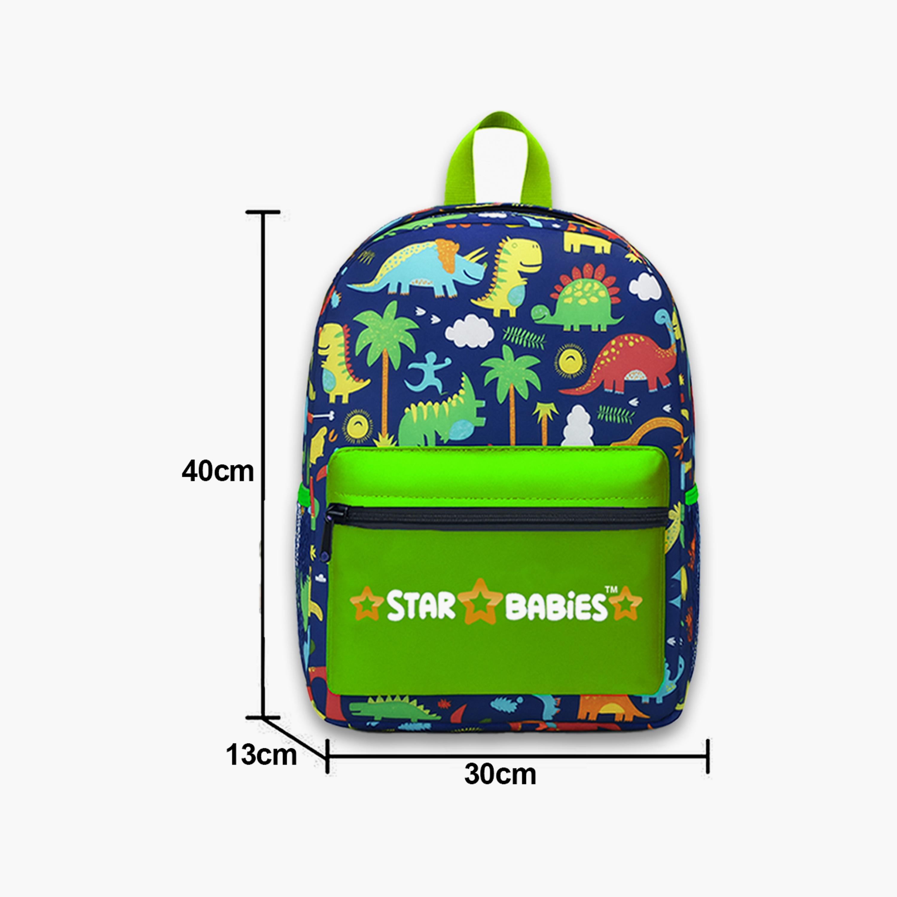 Star Babies Jungle Print Backpack with Water Bottle & Lunchbox Set - 16inch-school-bagsandbackpacks-sets-image-3
