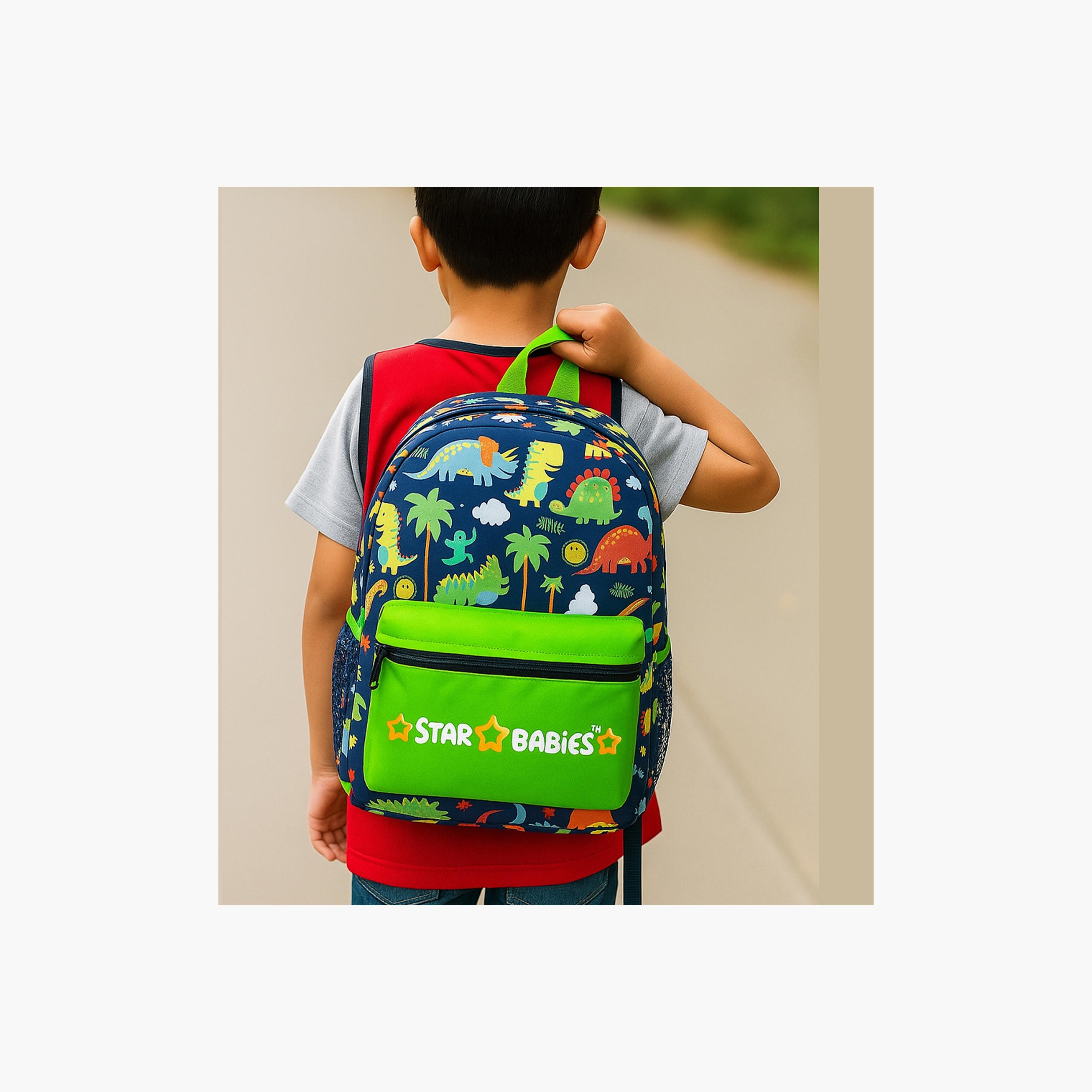 Star Babies Jungle Print Backpack with Water Bottle & Lunchbox Set - 16inch-school-bagsandbackpacks-sets-image-5