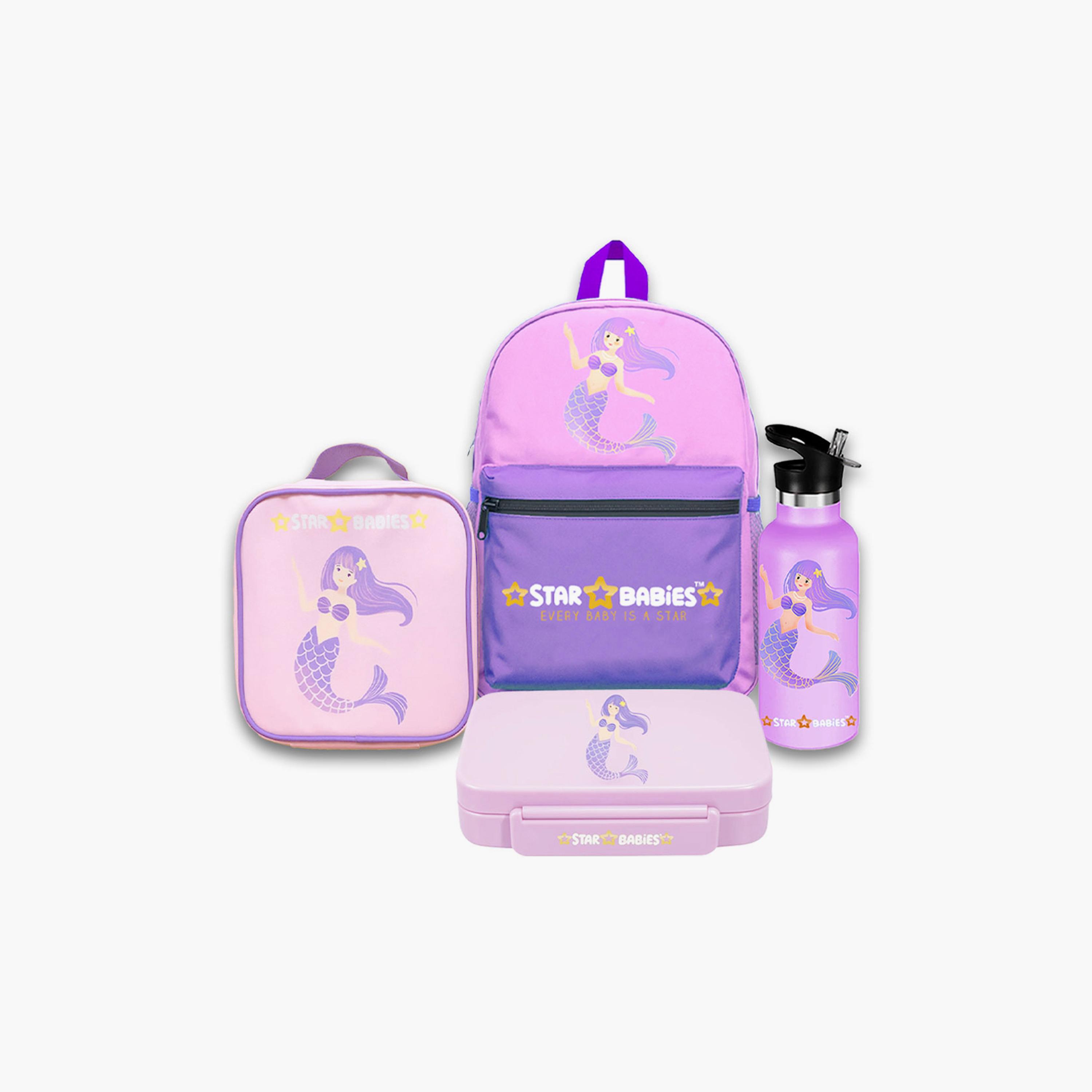 Star Babies 4-Piece Backpack Set - Little Mermaid - 16inch-school-bagsandbackpacks-sets-image-1