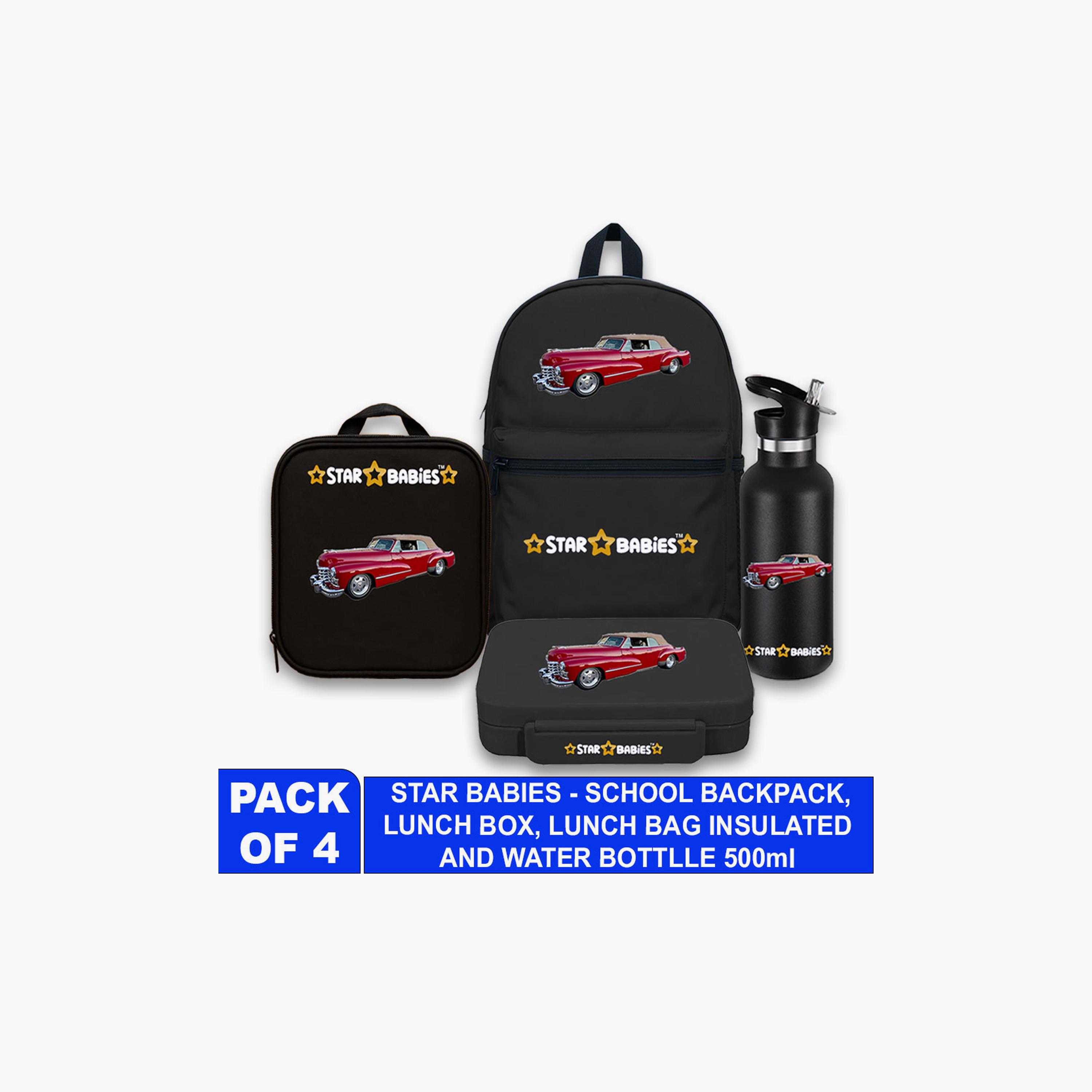 Star Babies 4-Piece Backpack Set - Retro Car - 16inch-school-bagsandbackpacks-sets-image-2
