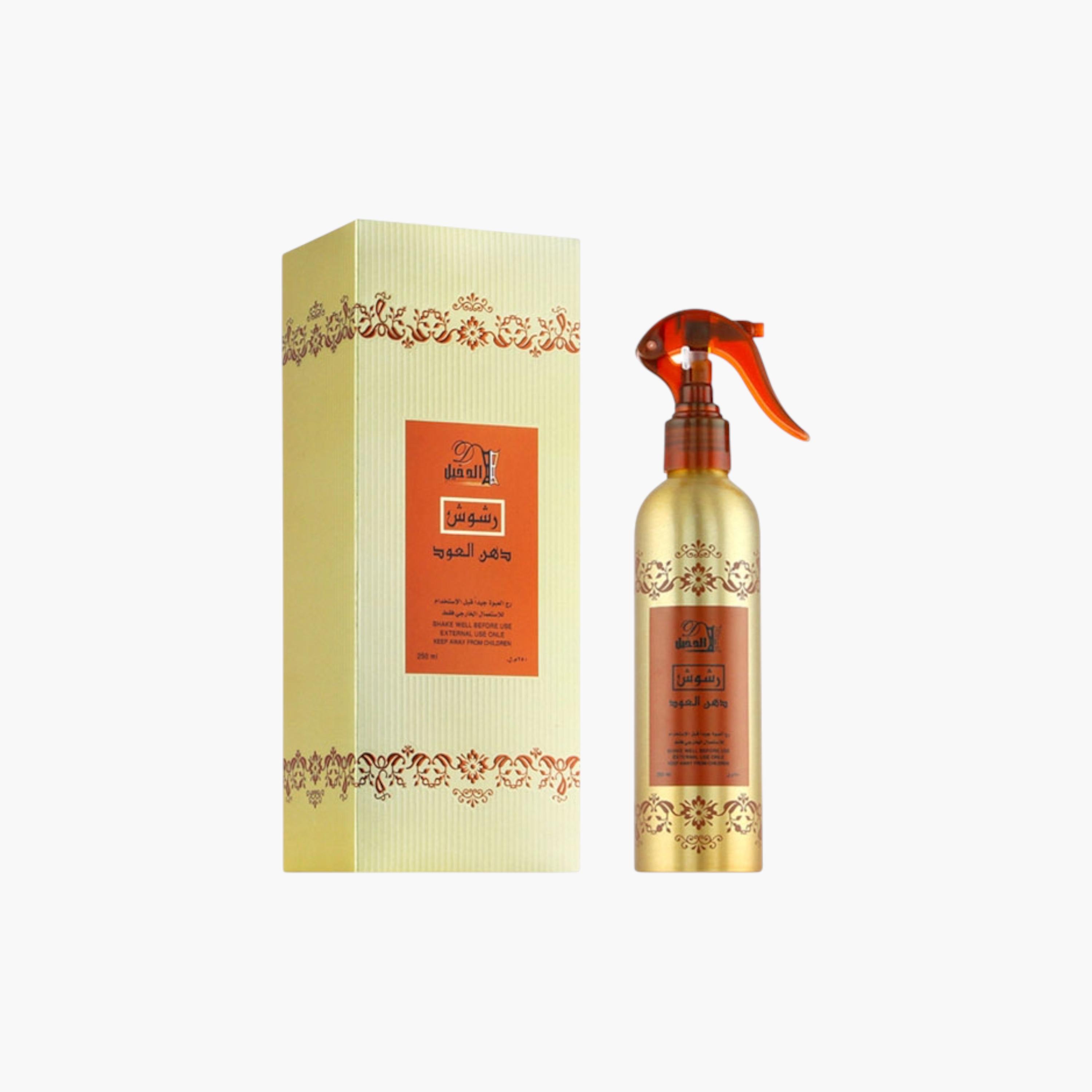 Al Dakheel Oud Rashoosh Dehn Al Oud Room Spray - 250 ml-household-homefragrance-homesprays-image-2