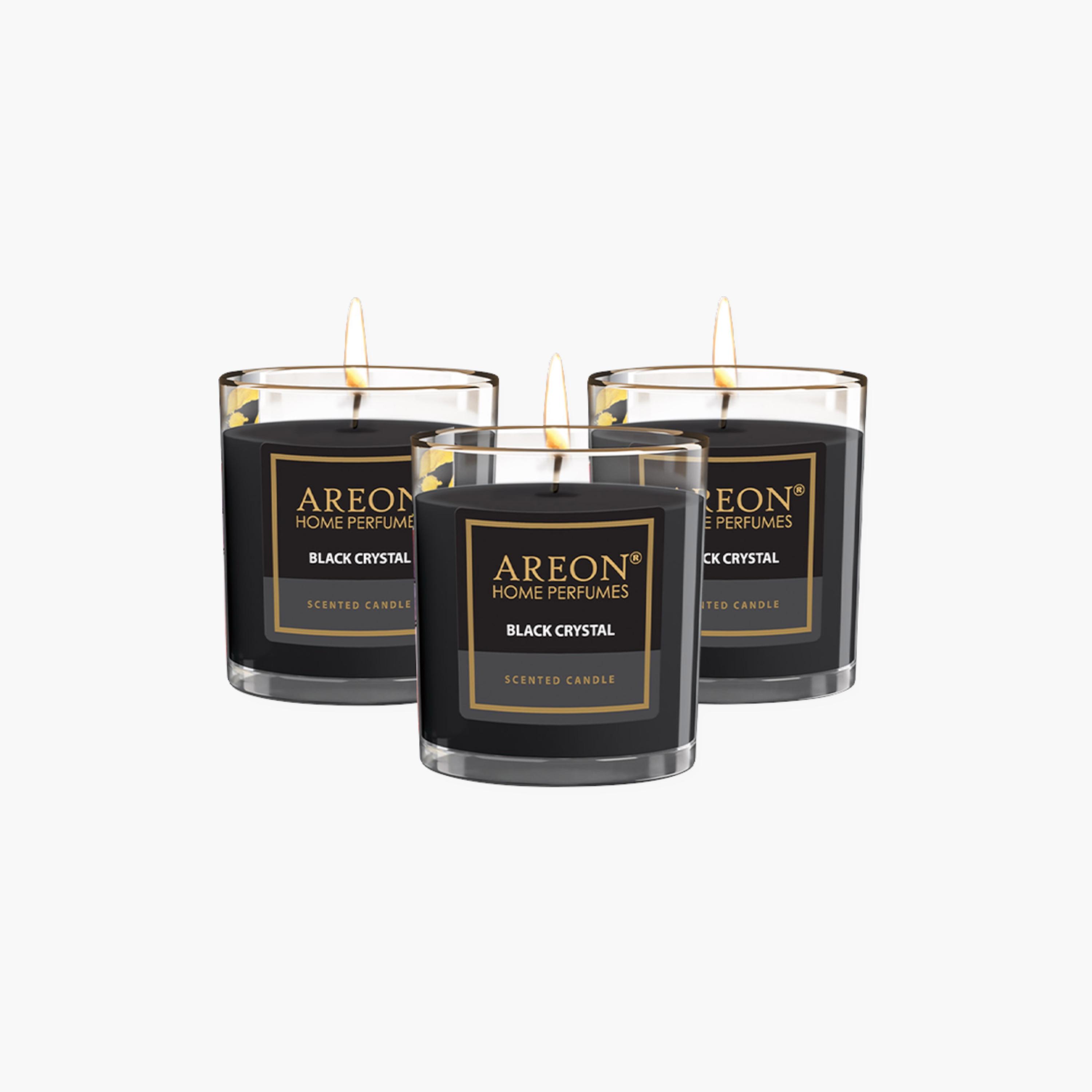Areon 3-Piece Black Crystal Scented Jar Candle Set - 185 gms-household-homefragrance-candles-image-1