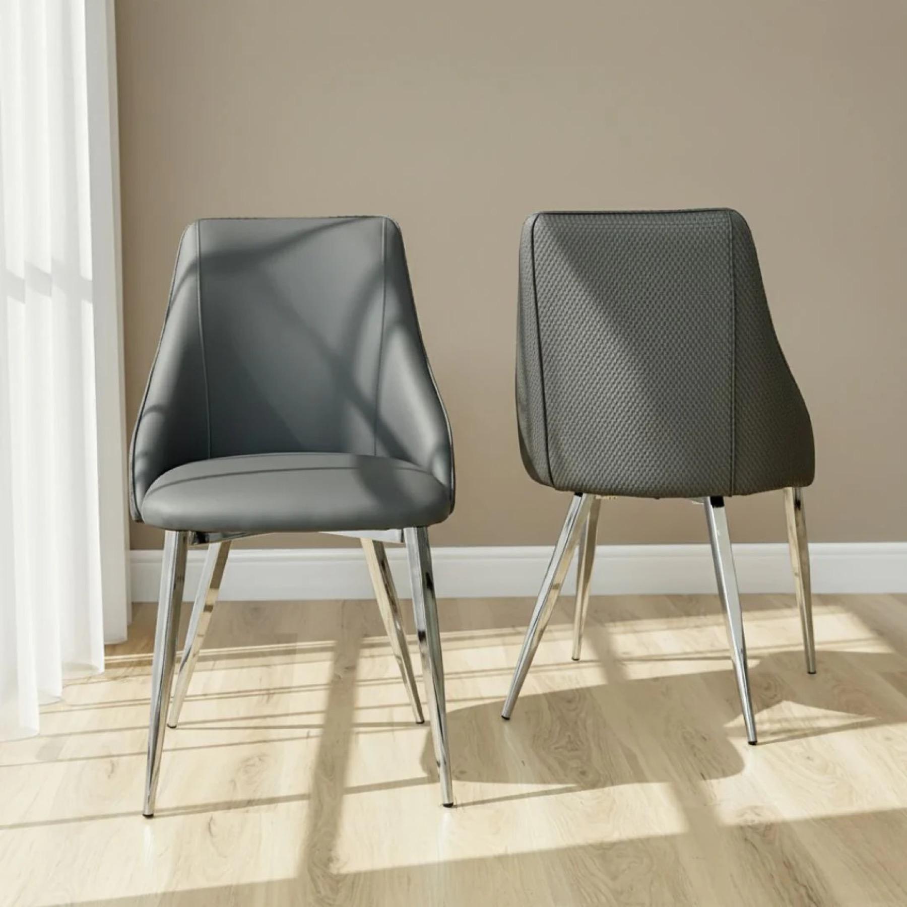 Sienna Faux Leather Dining Chair - Set of 2